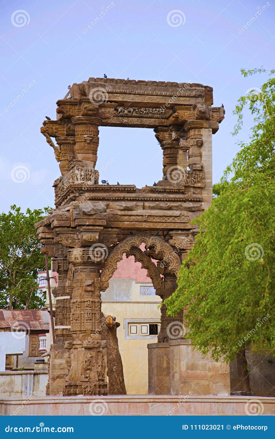 ruins of the rudramala or the rudra mahalaya temple, sidhpur, patan, gujarat, india