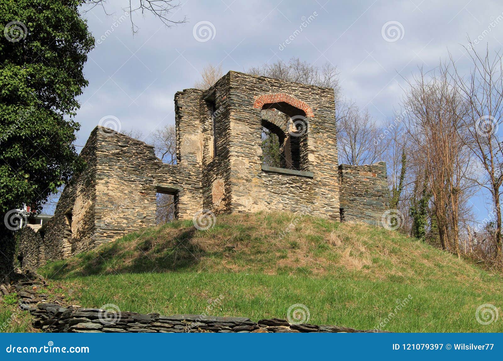 ruins of st. john`s episcopal church