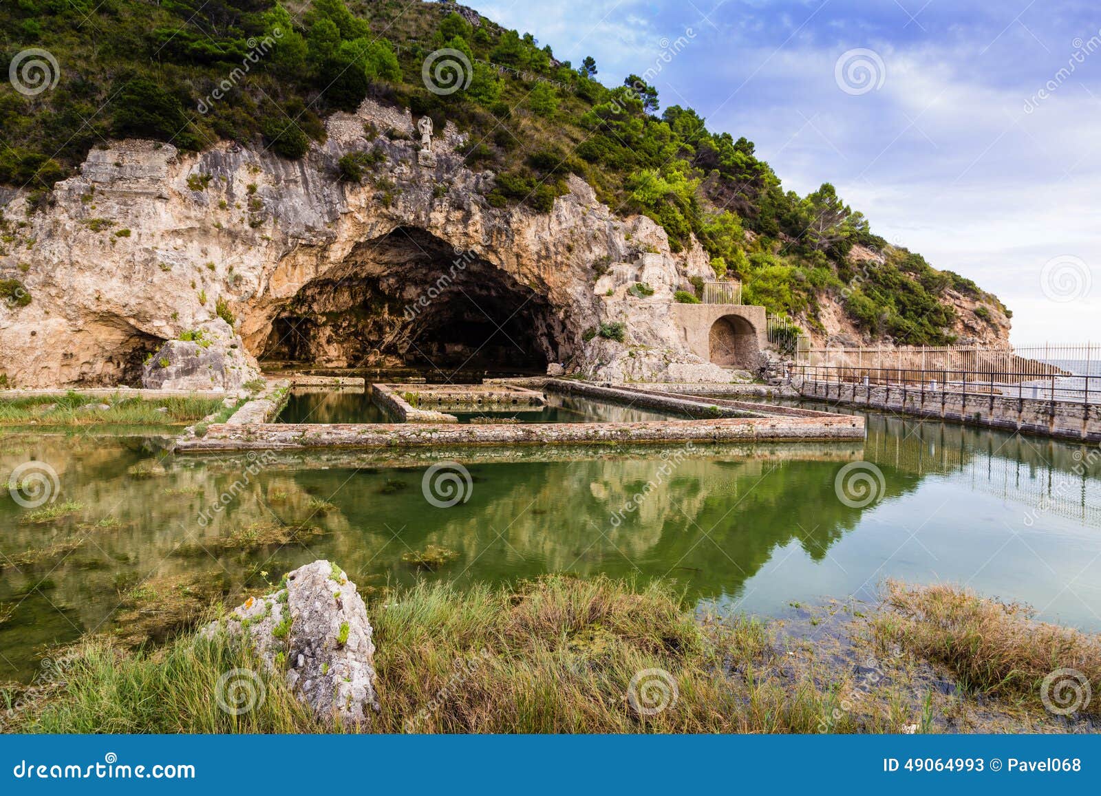 ruins of tiberius villa in sperlonga, lazio, italy