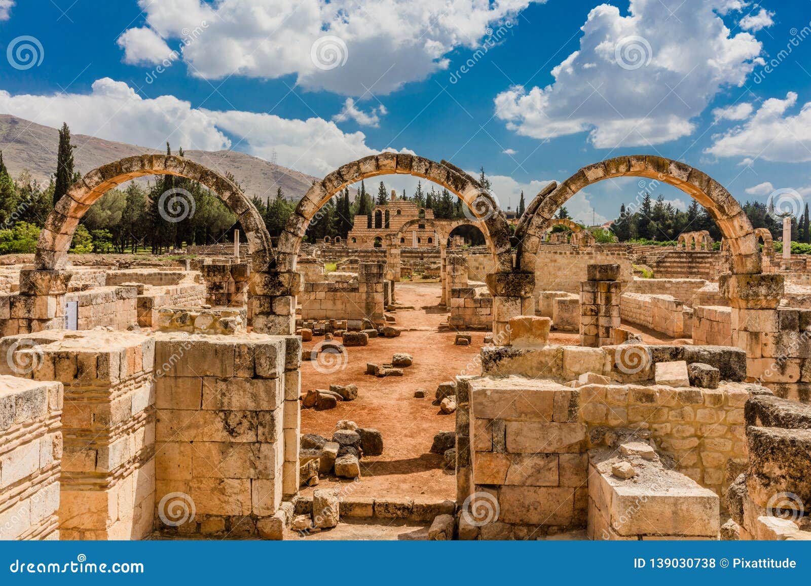 ruins of the umayyad aanjar anjar beeka lebanon