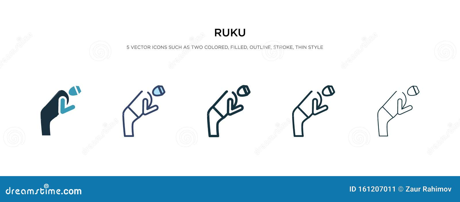 ruku icon in different style  . two colored and black ruku  icons ed in filled, outline, line and