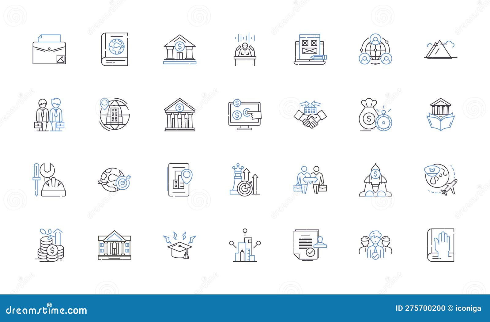 rule polity line icons collection. governance, authority, regulations, jurisdiction, order, control, leadership 