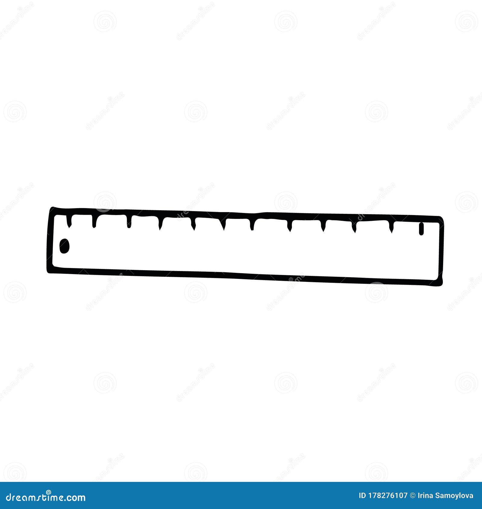 Premium Vector  Ruler for measuring drawing straight lines doodle