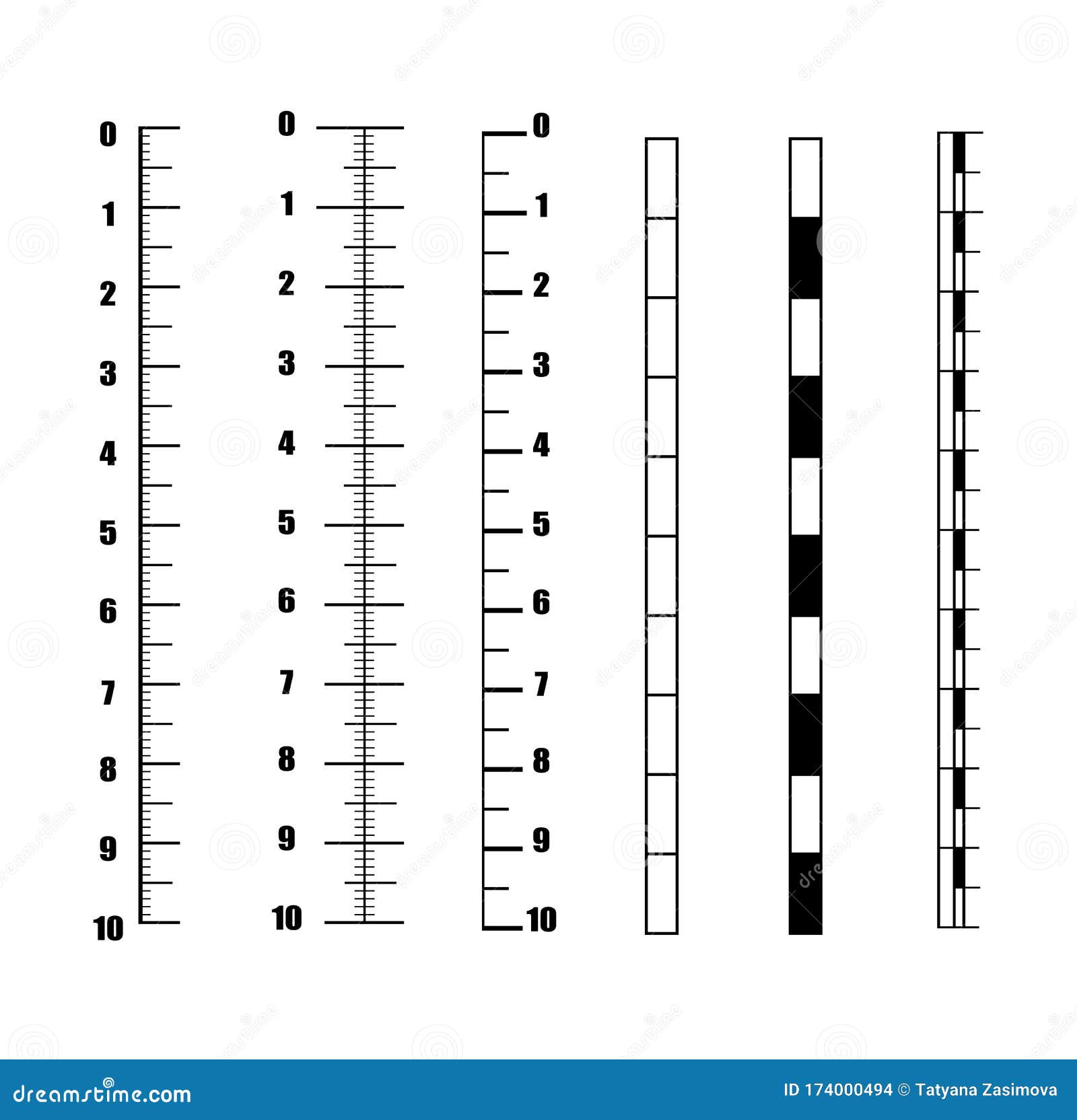 ruler inch vector set vertical scale for an analog meter vector template scales in units of millimeter centimeter mm stock vector illustration of millimeter geometry 174000494
