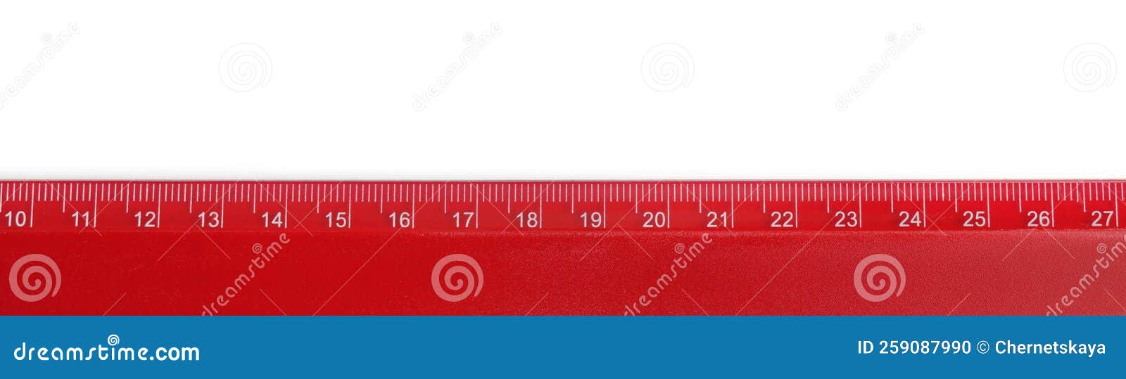 Ruler with Measuring Length Markings in Centimeters Isolated on White
