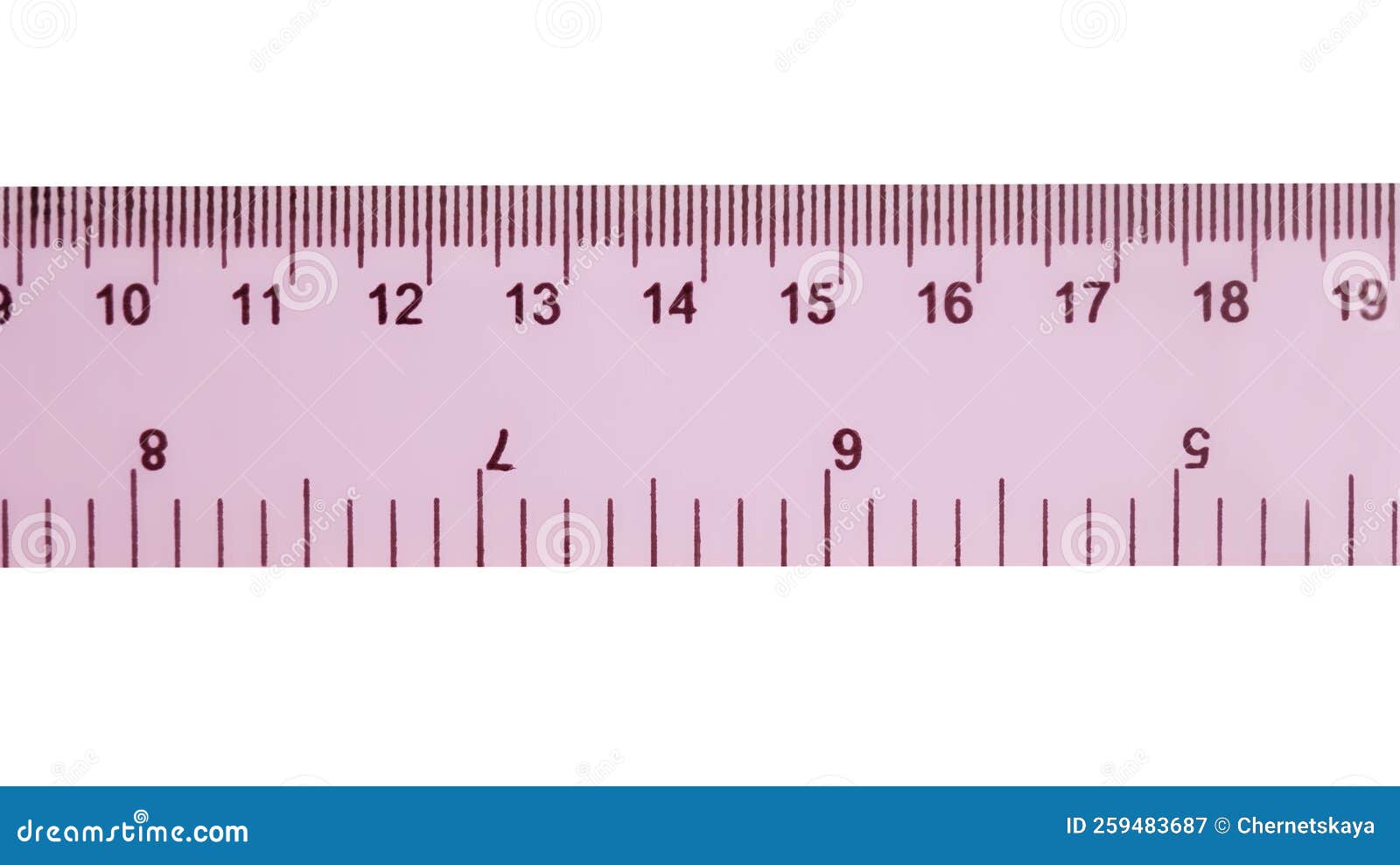 Ruler with Measuring Length Markings in Centimeters Isolated on White