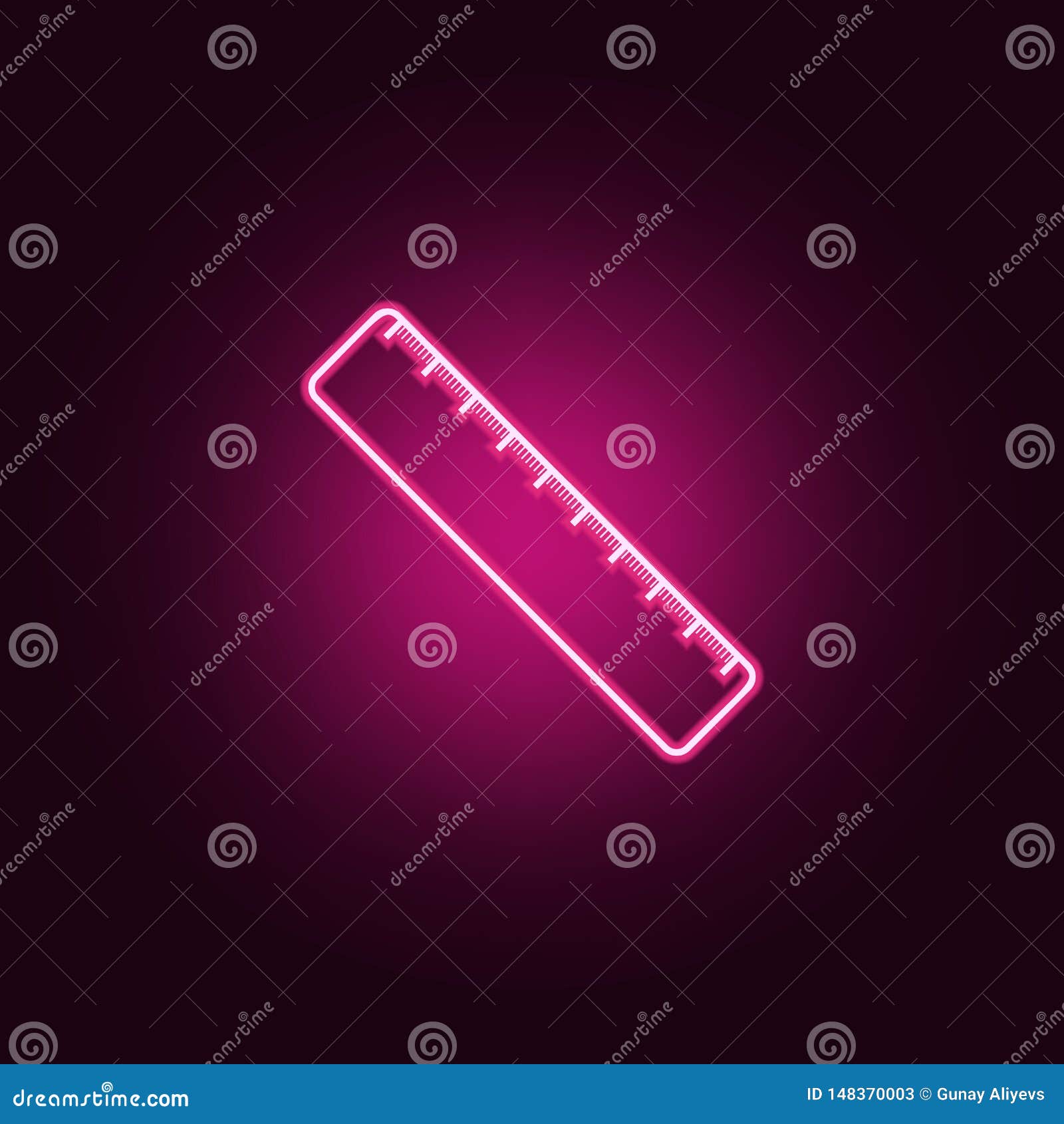 ruler neon icon. s of sciense set. simple icon for websites, web , mobile app, info graphics