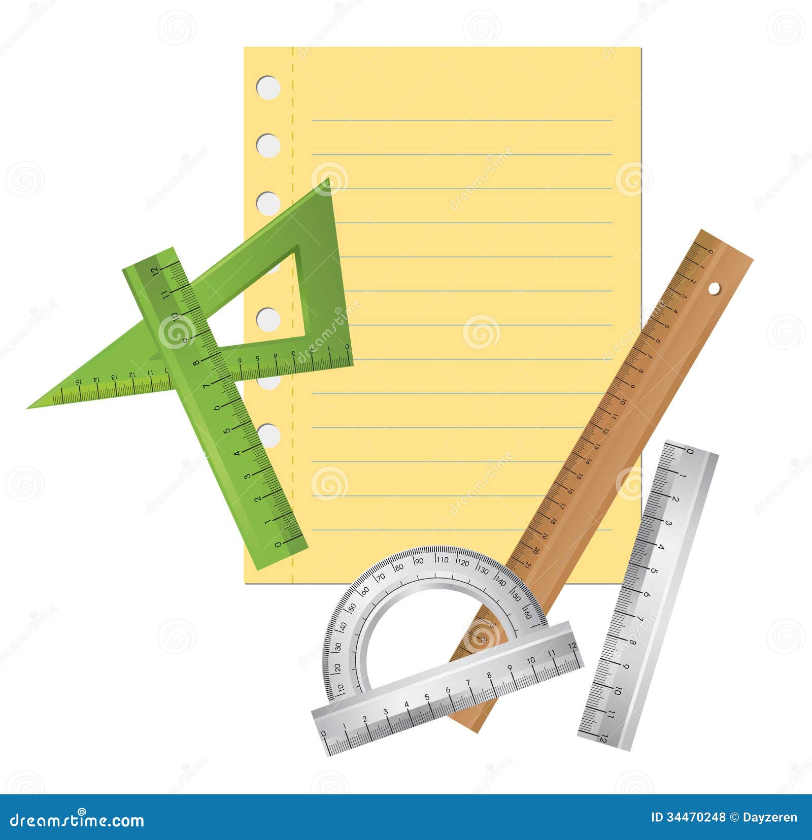 rulers stock vector illustration of ruler sheet white