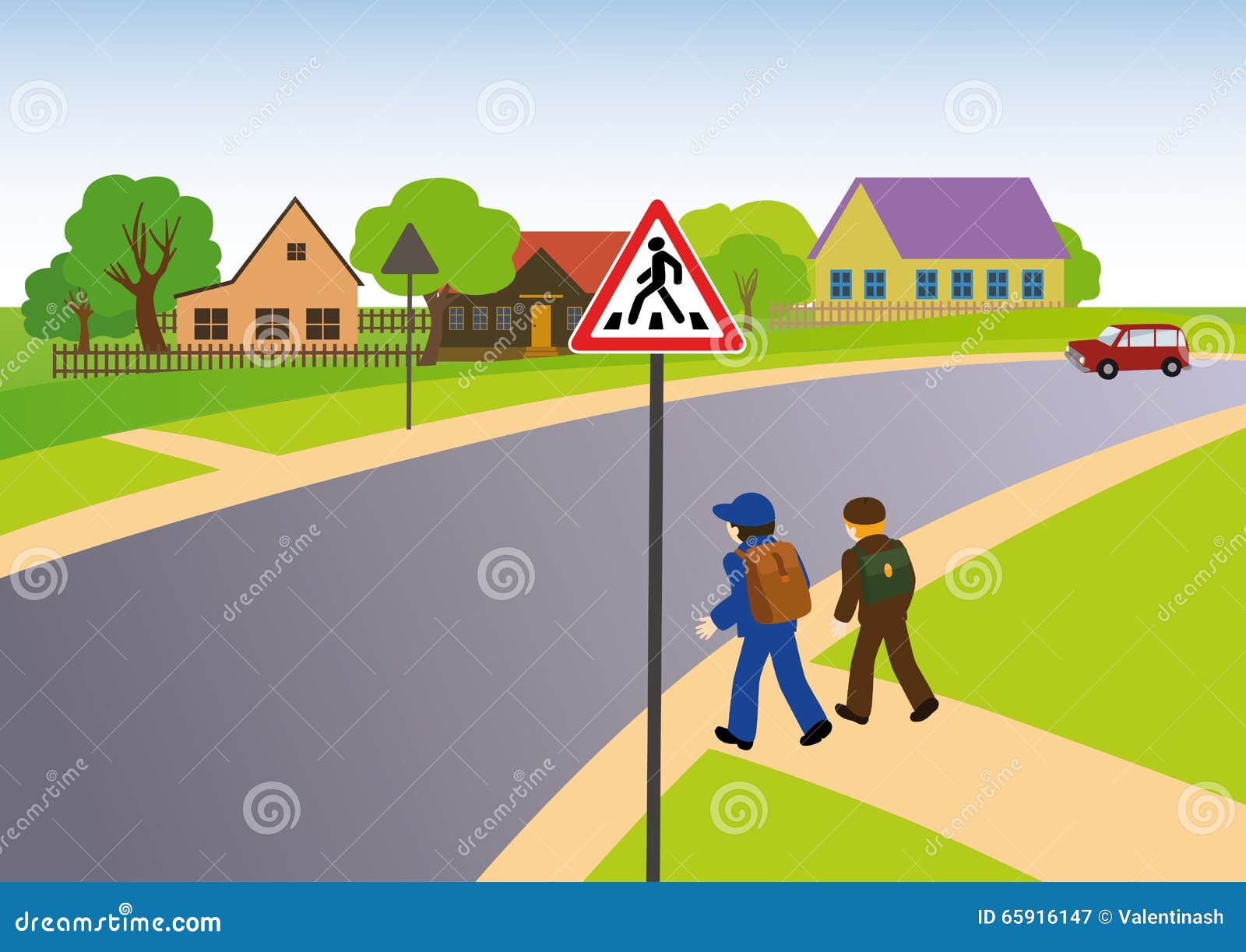 Traffic Laws Rules Road Children Crossroads Stock Vector (Royalty