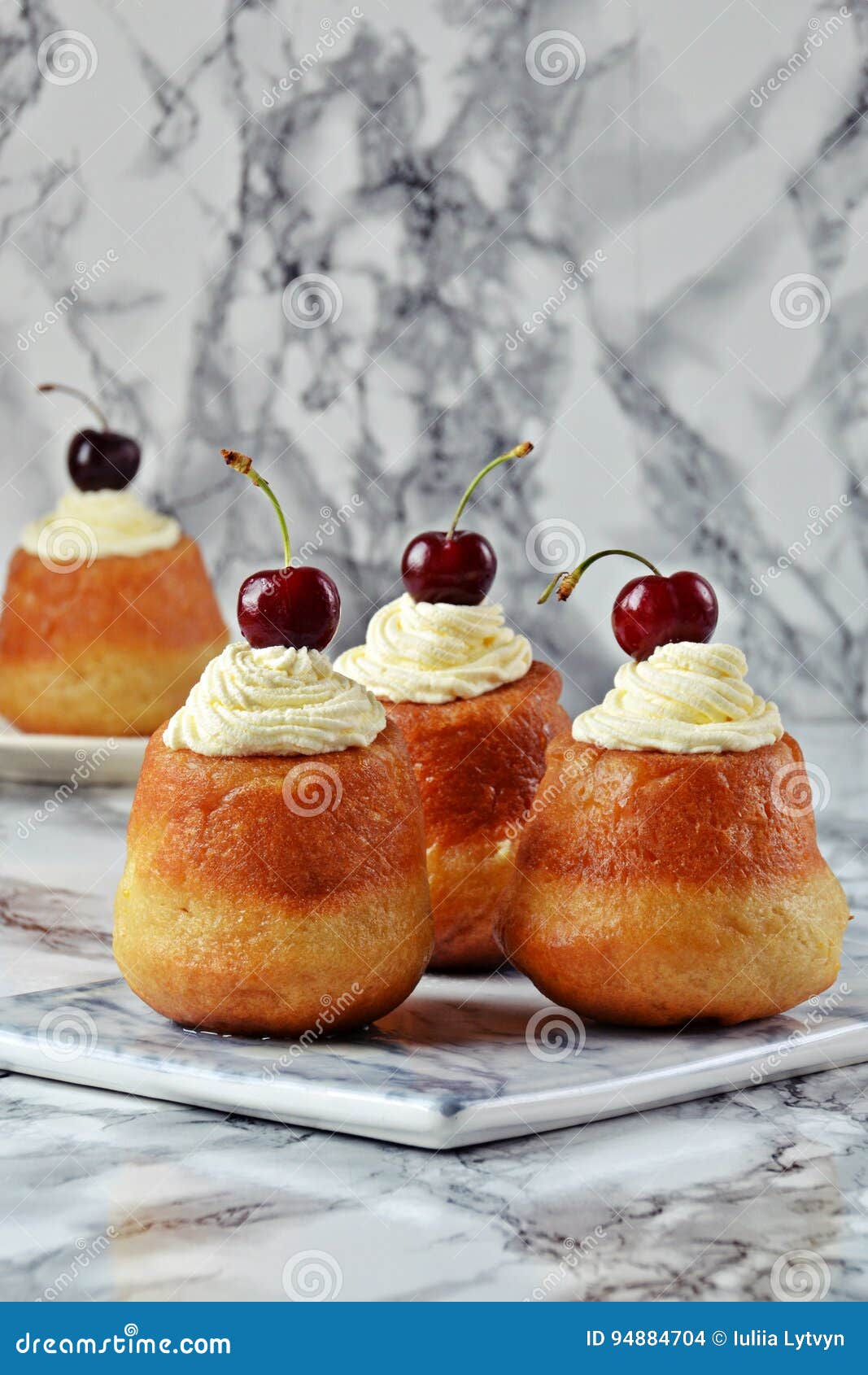 Rum Baba Dessert stock photo. Image of glass, baba, dessert 94884704