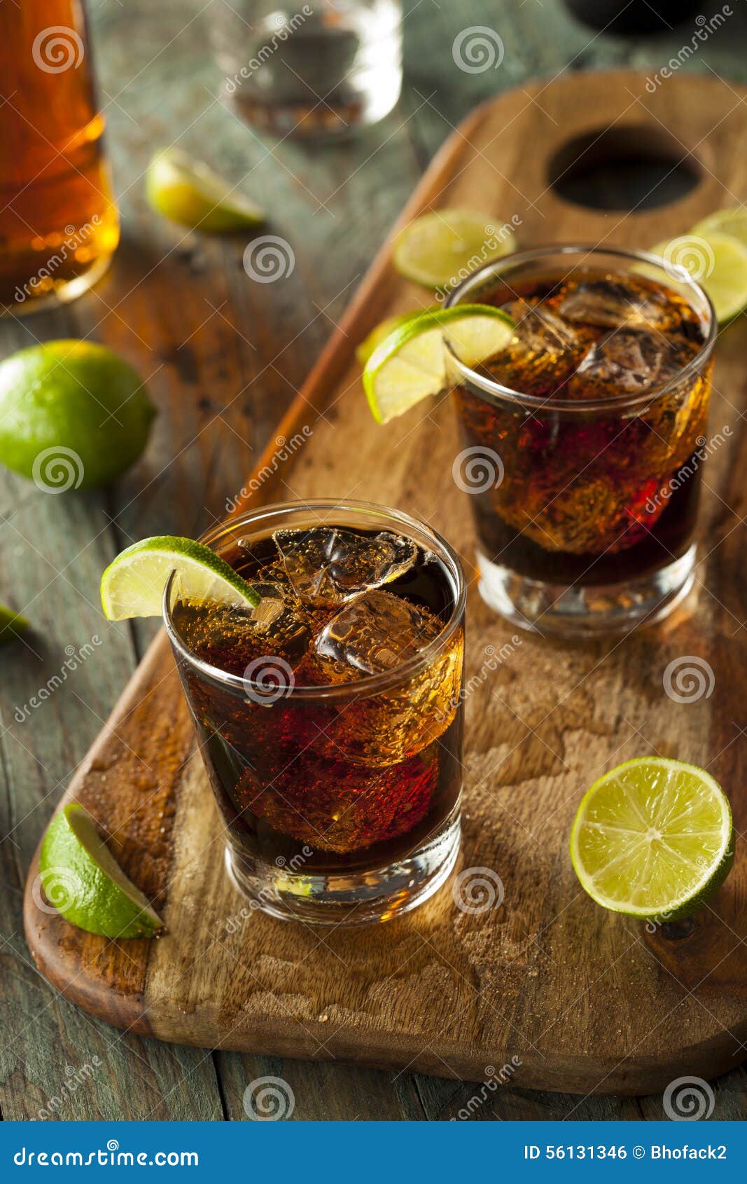 Rum and Cola Cuba Libre stock photo. Image of cuba, juice 56131346