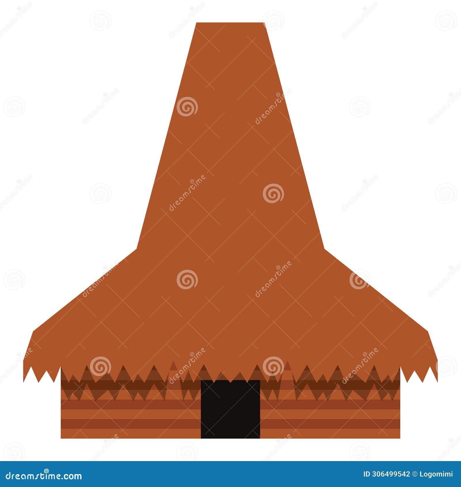 Rumah Adat Musalaki, NTT Traditional House Vector Illustration Stock