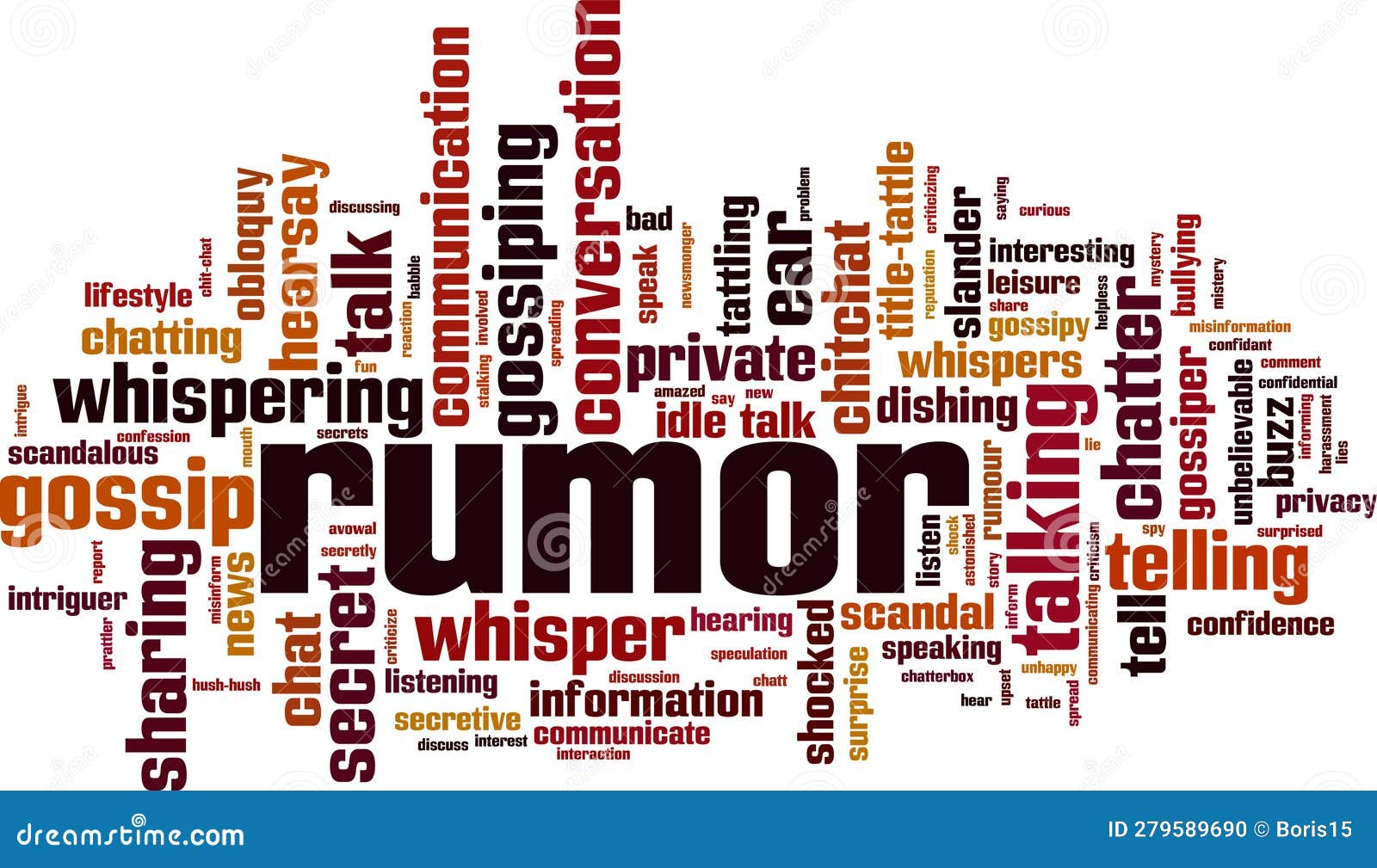 Rumor word cloud stock vector. Illustration of chatter 279589690