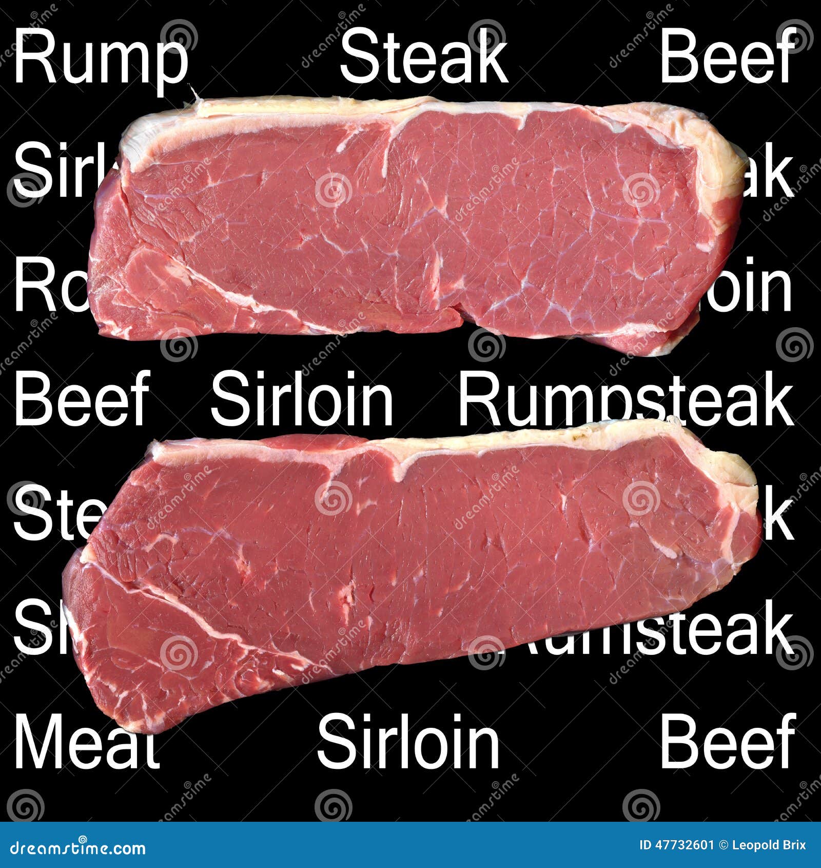 Rump steak (sirloin) stock image. Image of beef, rump 47732601