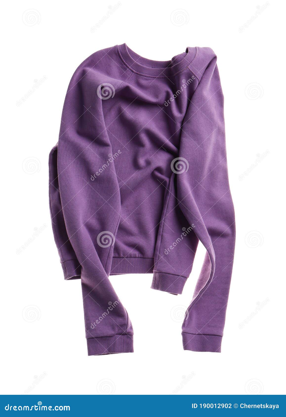 Rumpled Purple Sweatshirt Isolated. Messy Clothes Stock Photo - Image ...