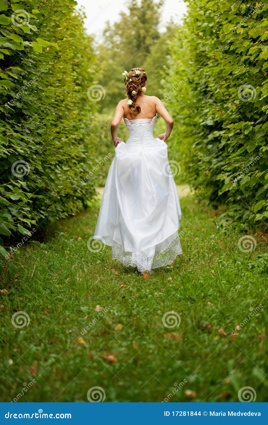 Run away bride stock photo. Image of hairstyle, vertical 