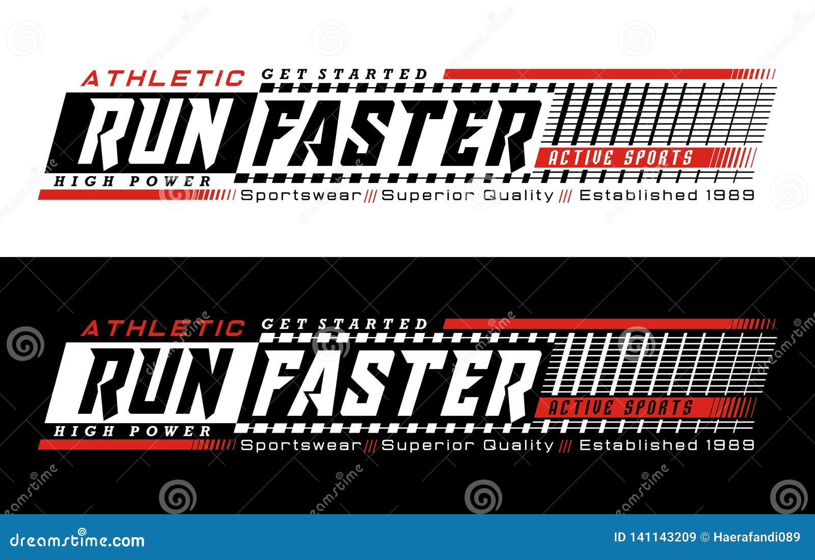 Run Faster Athletic Sport Typography Design with a Background of Black  White Color Variants, Vector Image Illustrator Stock Vector - Illustration  of pattern, city: 141143209