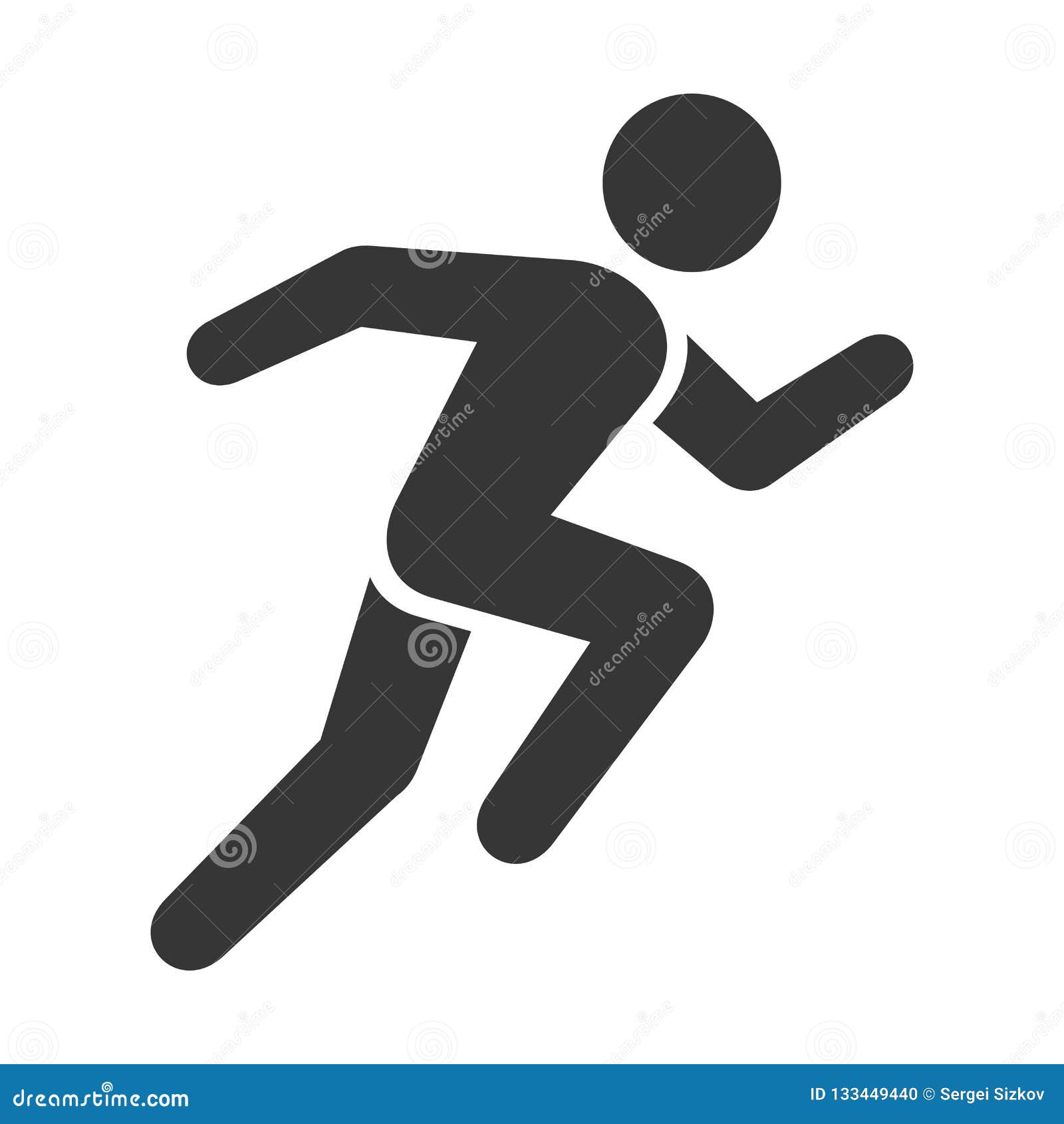 run icon. running man on white background. 