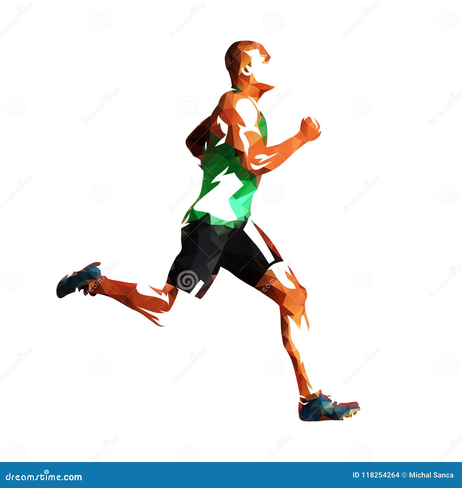 Run man speed athlete sport concept hand Vector Image