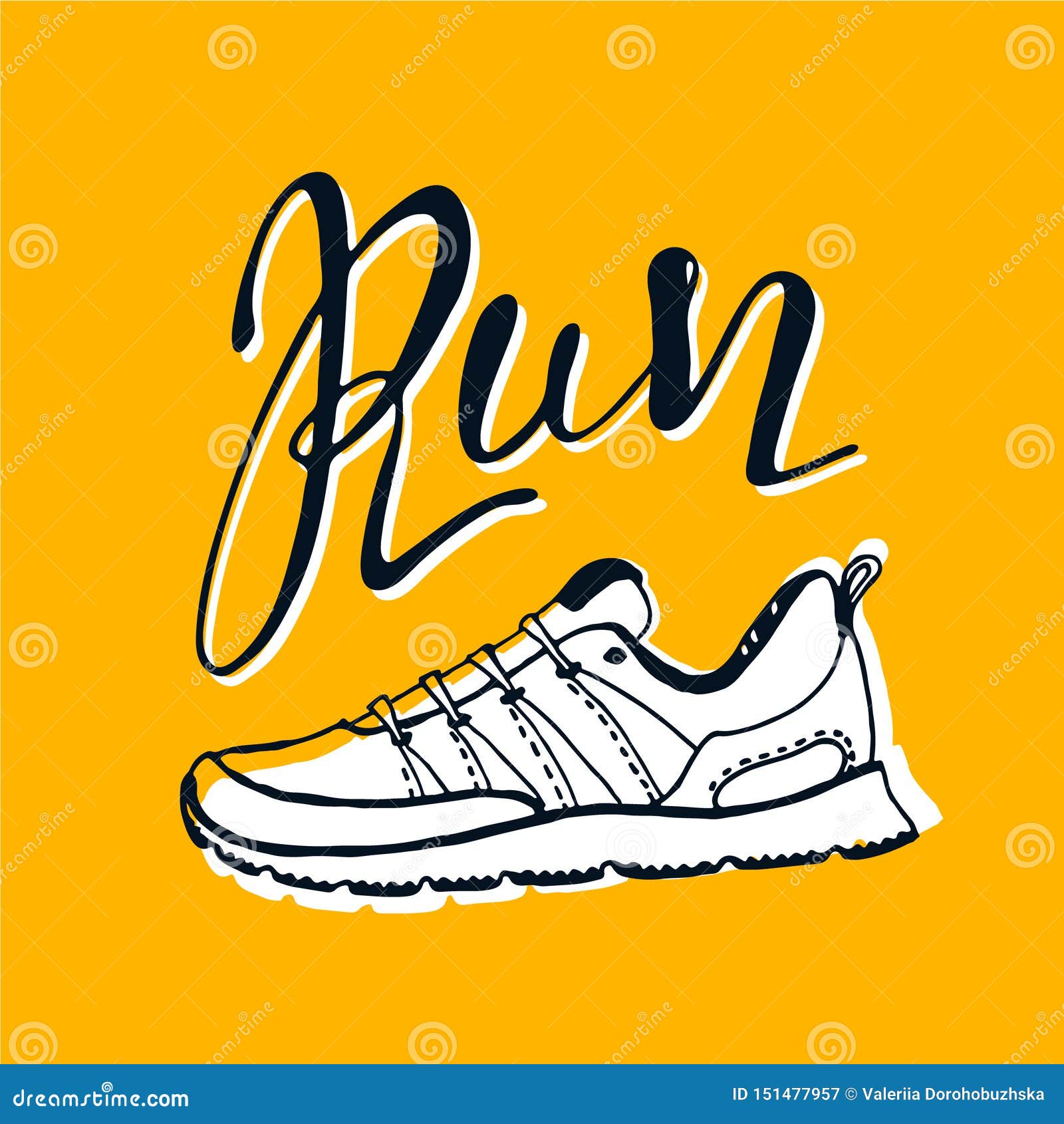 Run Motivation Illustration. Sport Typography Stock Vector ...