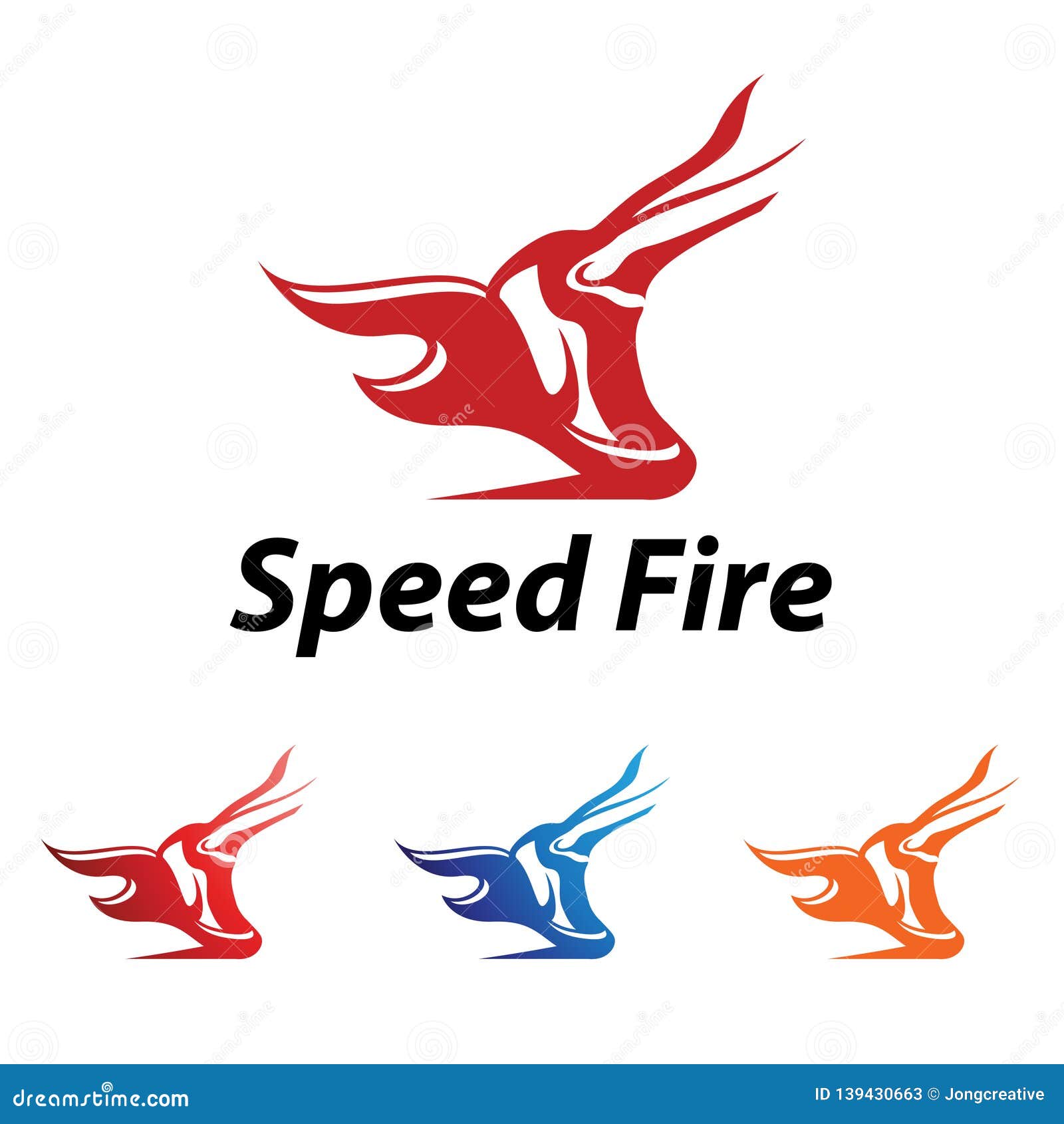 Run Running Speed Fire Shoe Footwear Logo Stock Vector Illustration