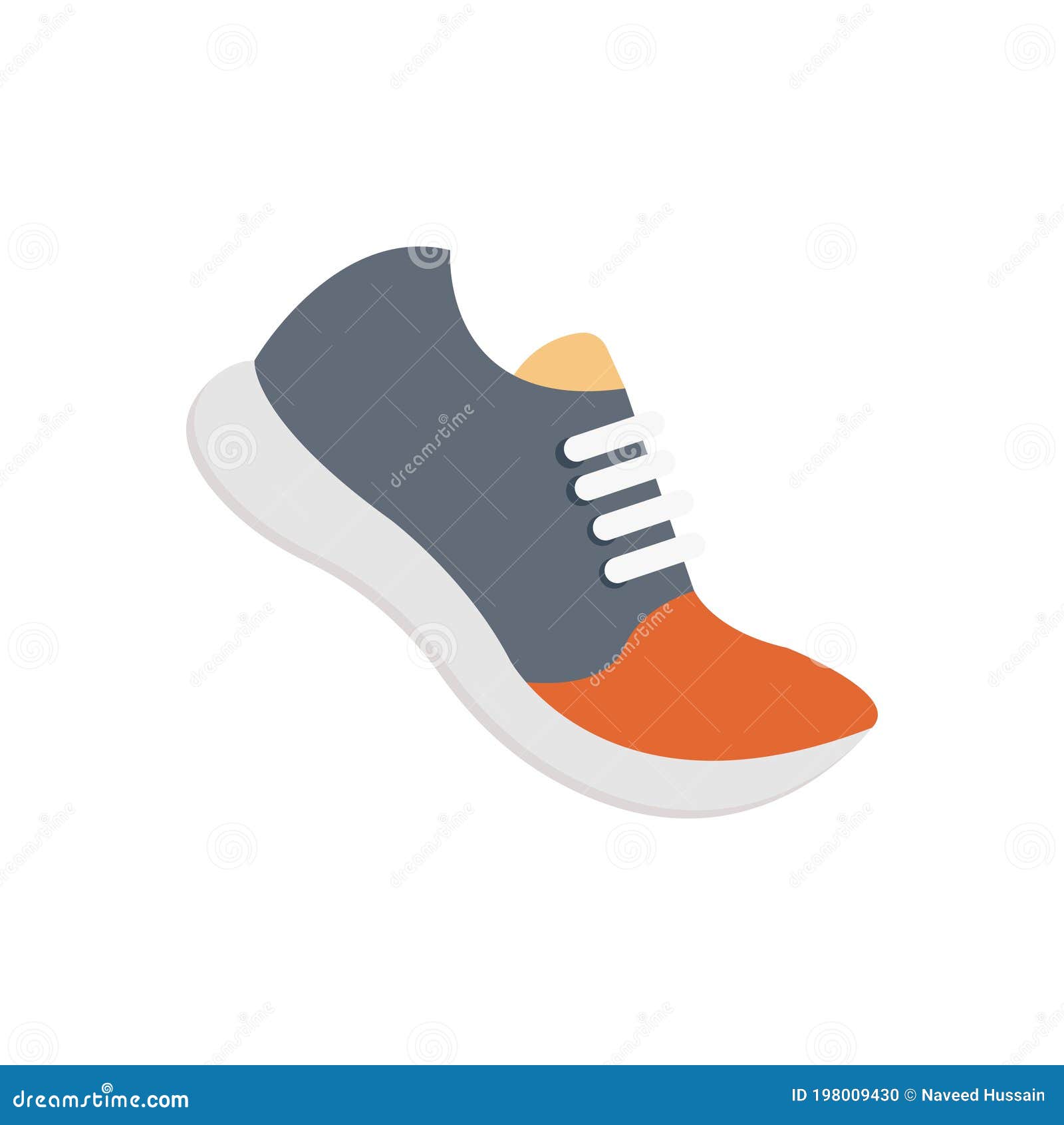 Run Vector Flat Colour Icon Stock Vector - Illustration of foot, colour ...