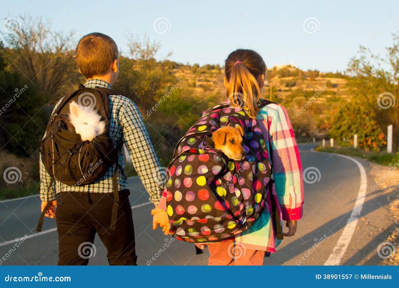 Runaway Kids Stock Photo - Image: 38901557