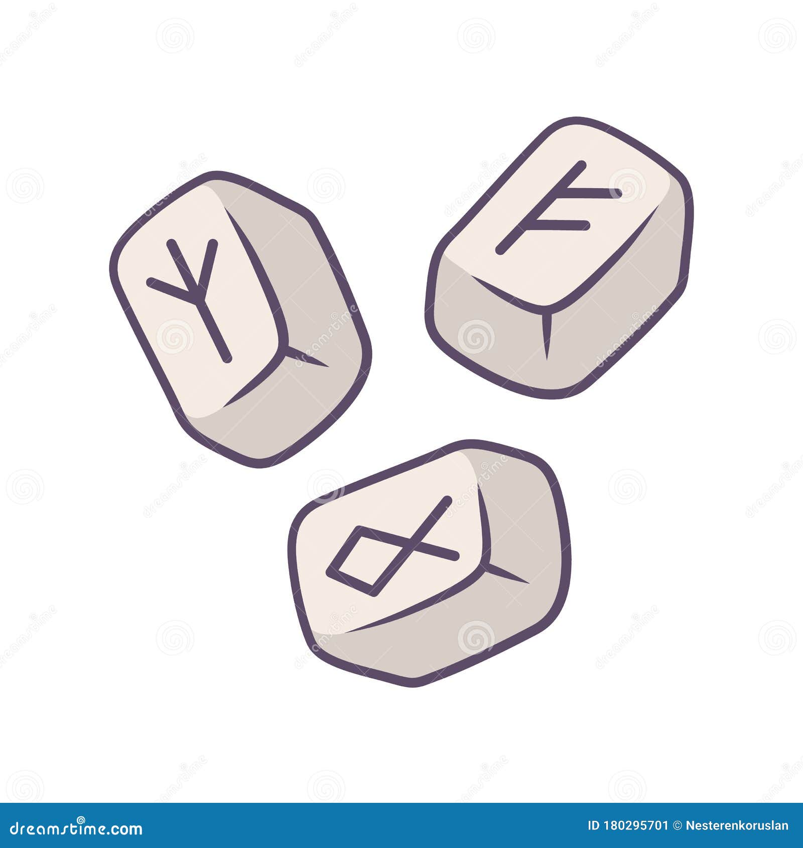 Rune Stones Color Icon Scandinavian Nordic Runestones Viking Alphabet Stones With Runic Inscription Rune Reading Stock Vector - Illustration Of Pagan Divination 180295701