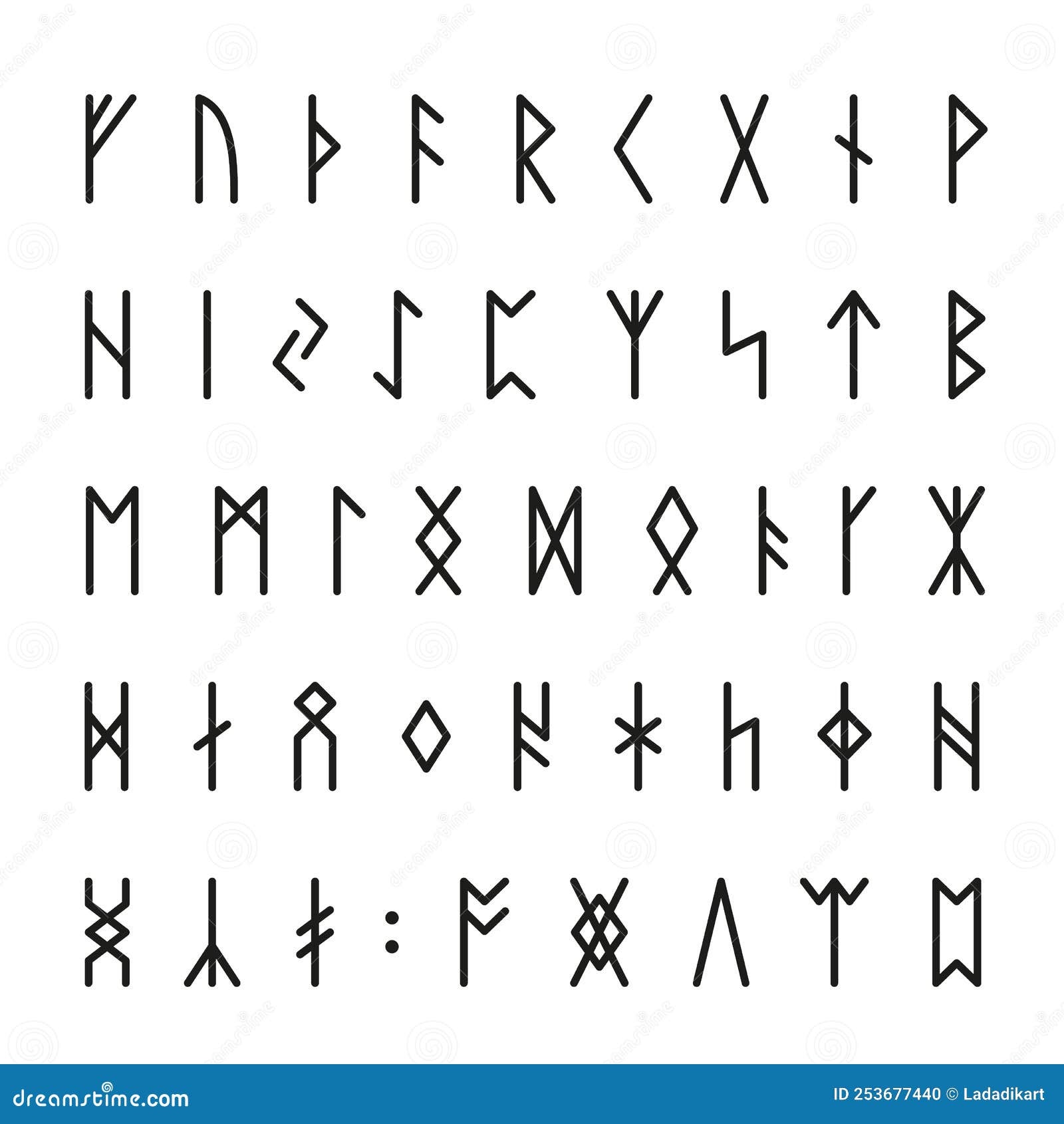 alphabet runique. anciennes lettres de caractères viking. symboles  mystiques. ésotérique, occulte, magique. illustration vectorielle. écriture  nordique. 2260749 Art vectoriel chez Vecteezy