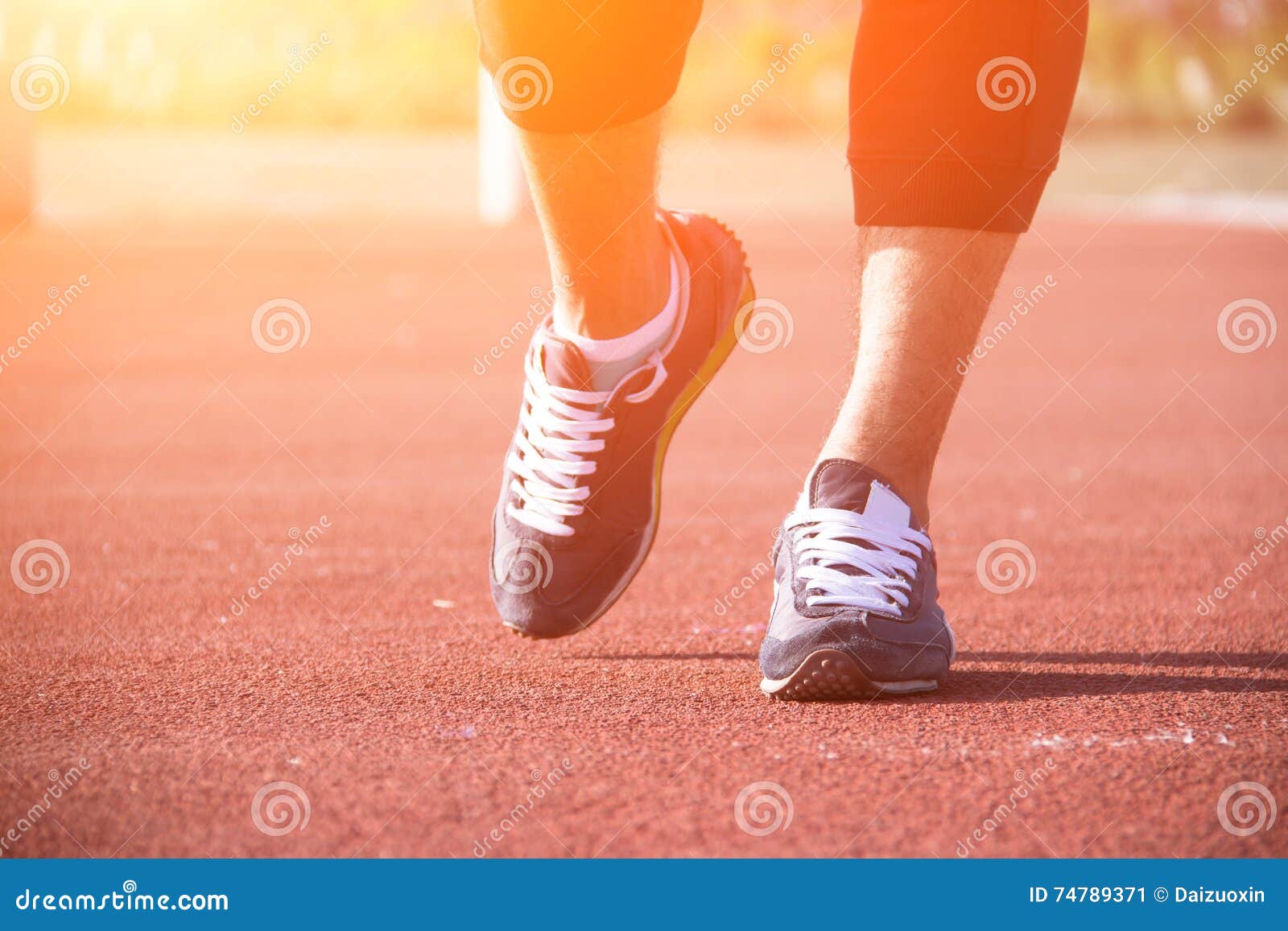 Runner Feet Running on the Road Stock Image Image of leisure