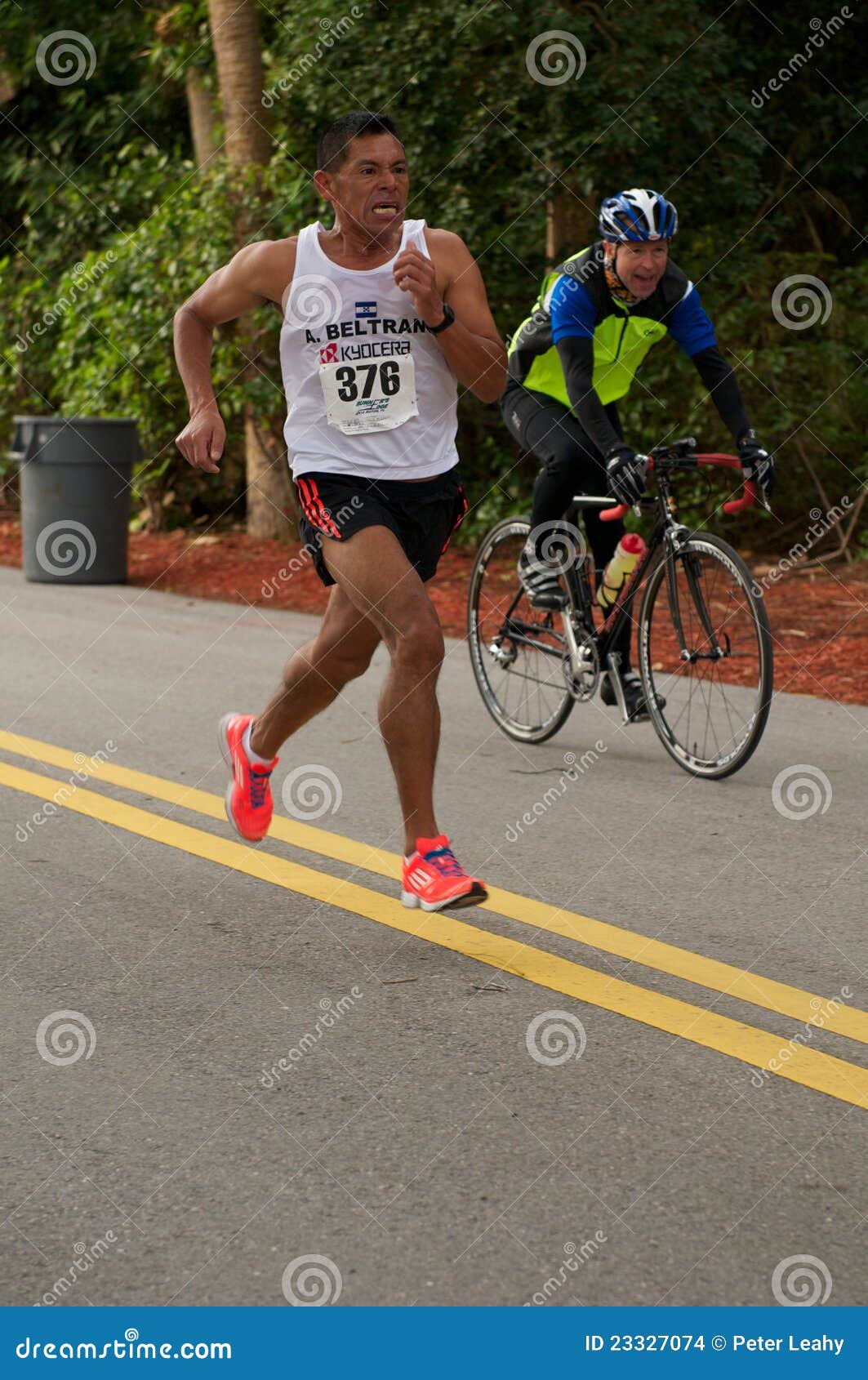 Runner Finishing Race editorial stock image. Image of exercise 23327074
