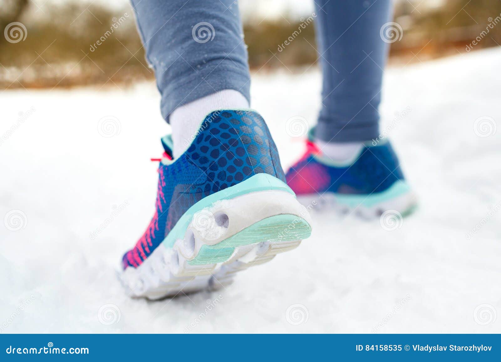 Runner Getting Ready for Jogging Outdoors in Winter Stock Image - Image ...