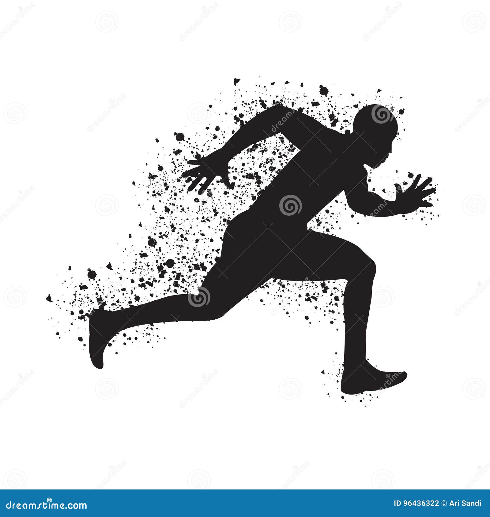 Runner silhouette stock vector. Illustration of runner - 96436322, image size:1600x1690