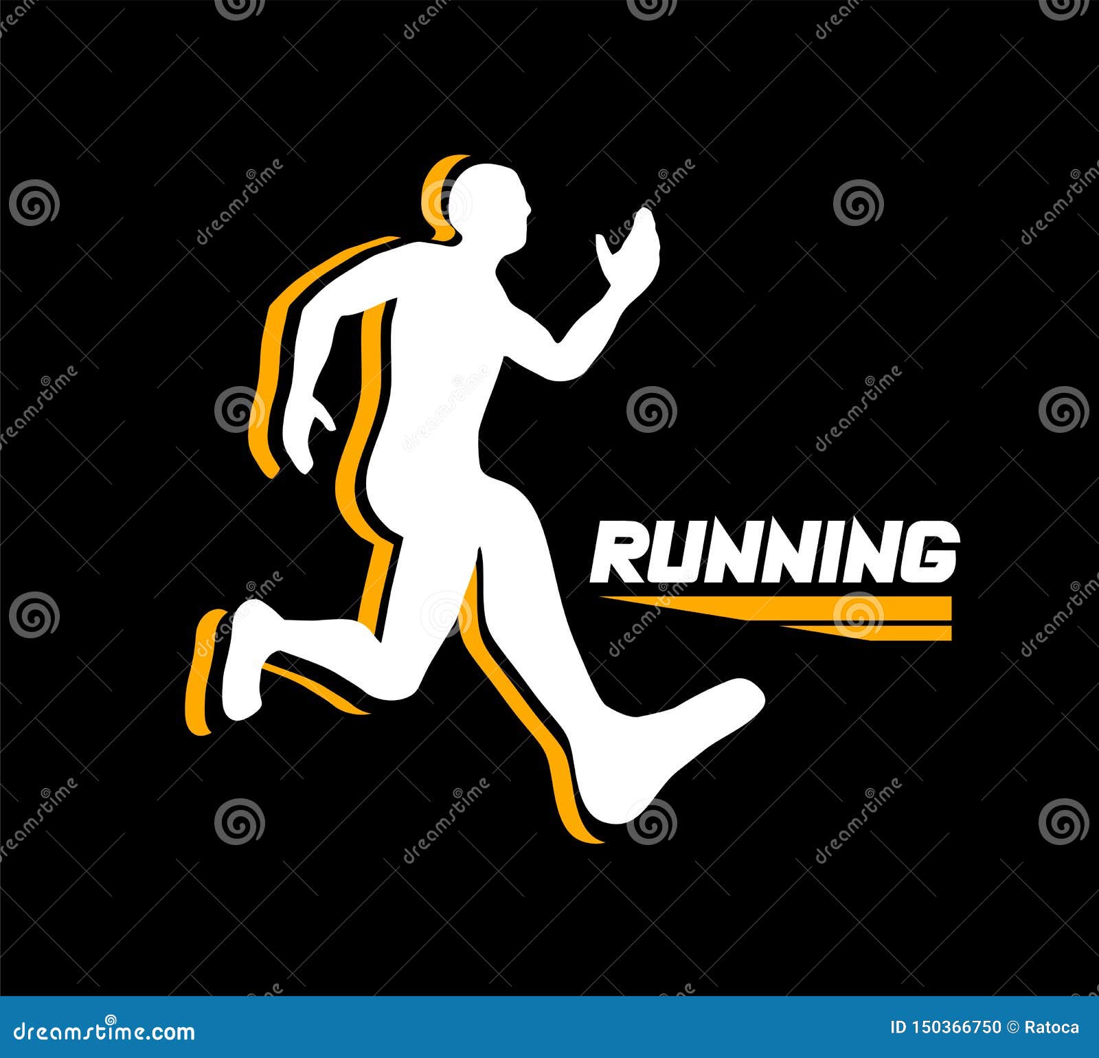 Runner symbol design stock vector. Illustration of marathon - 150366750