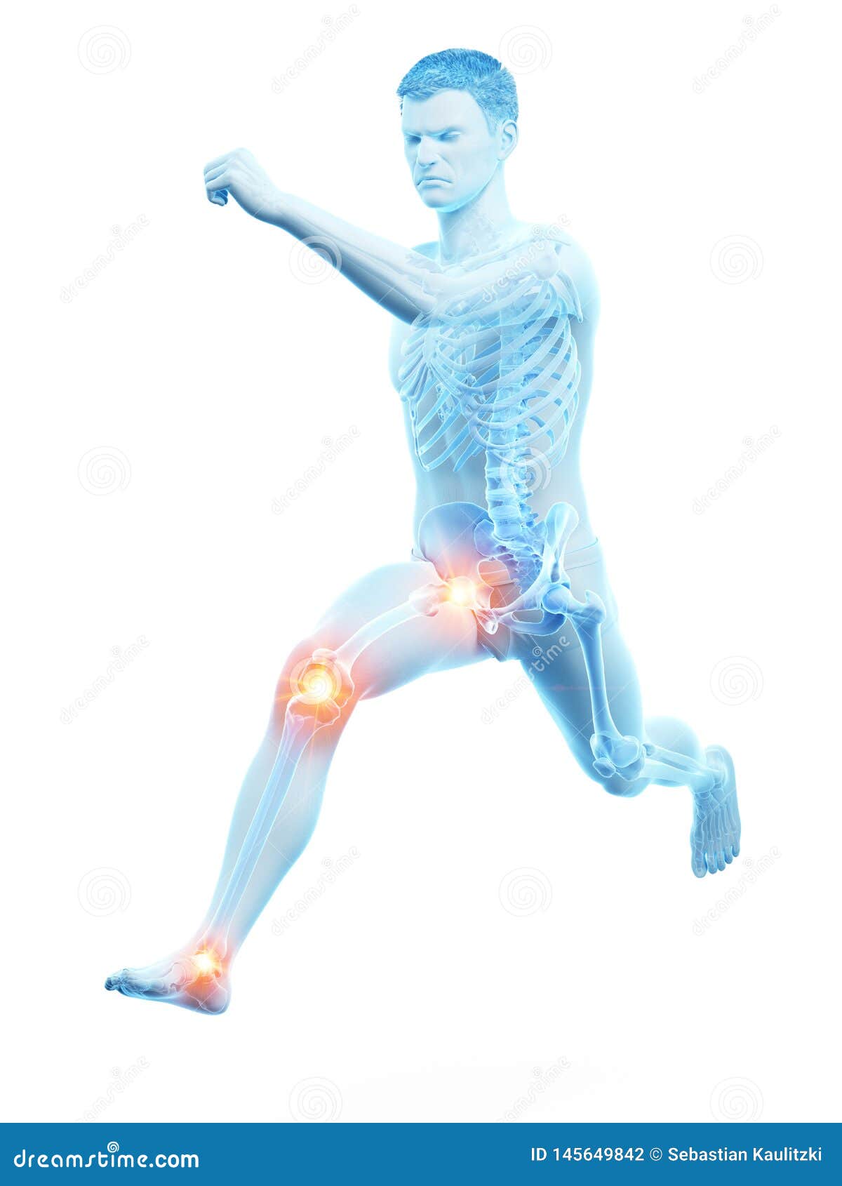 A runners painful joints stock illustration. Illustration of