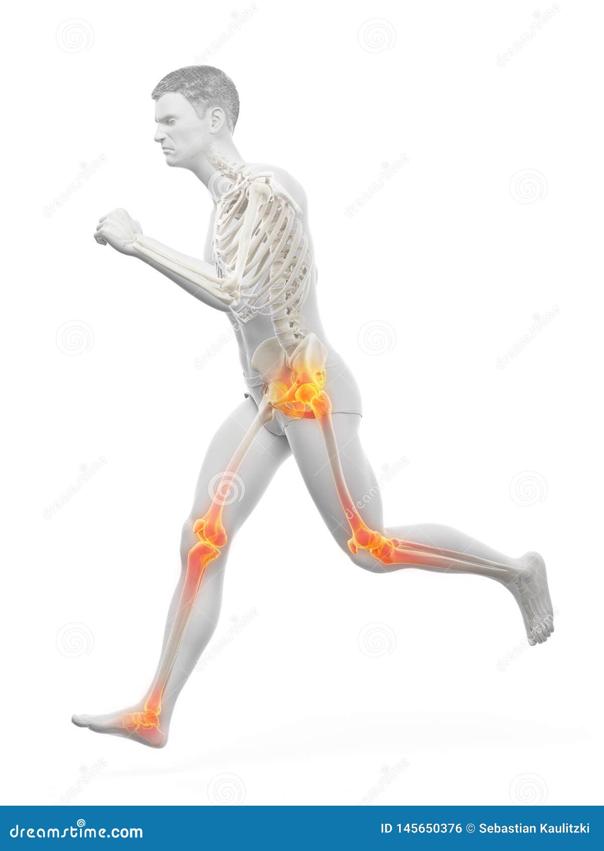 A runners painful joints stock illustration. Illustration of jogging