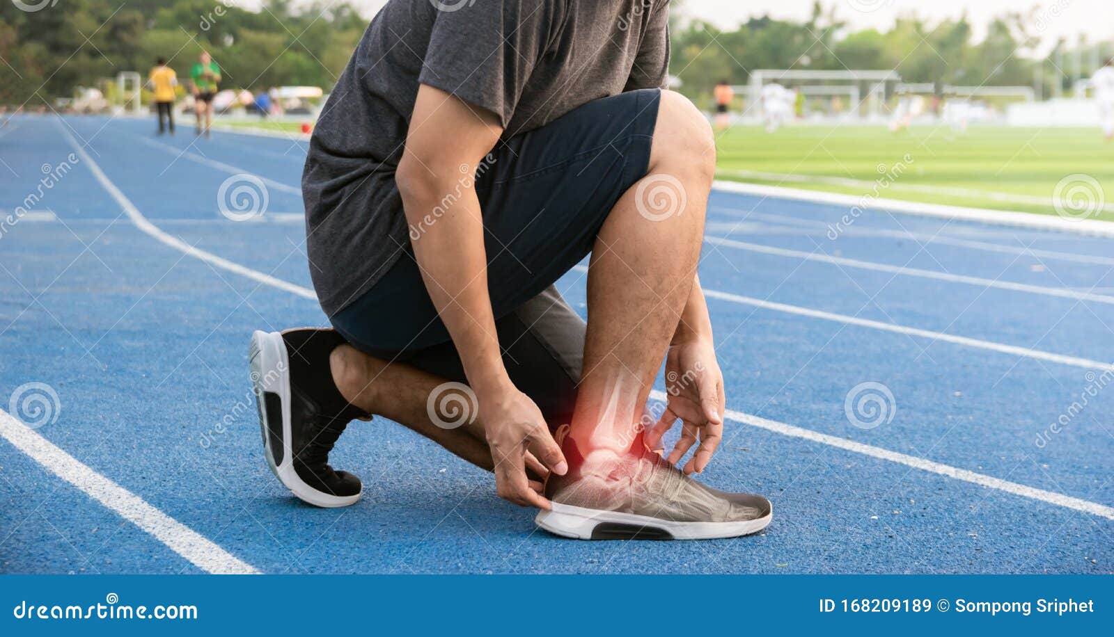 Runners To Exercise Ankle Joint Bone Stock Image Image of leisure, athletic 168209189
