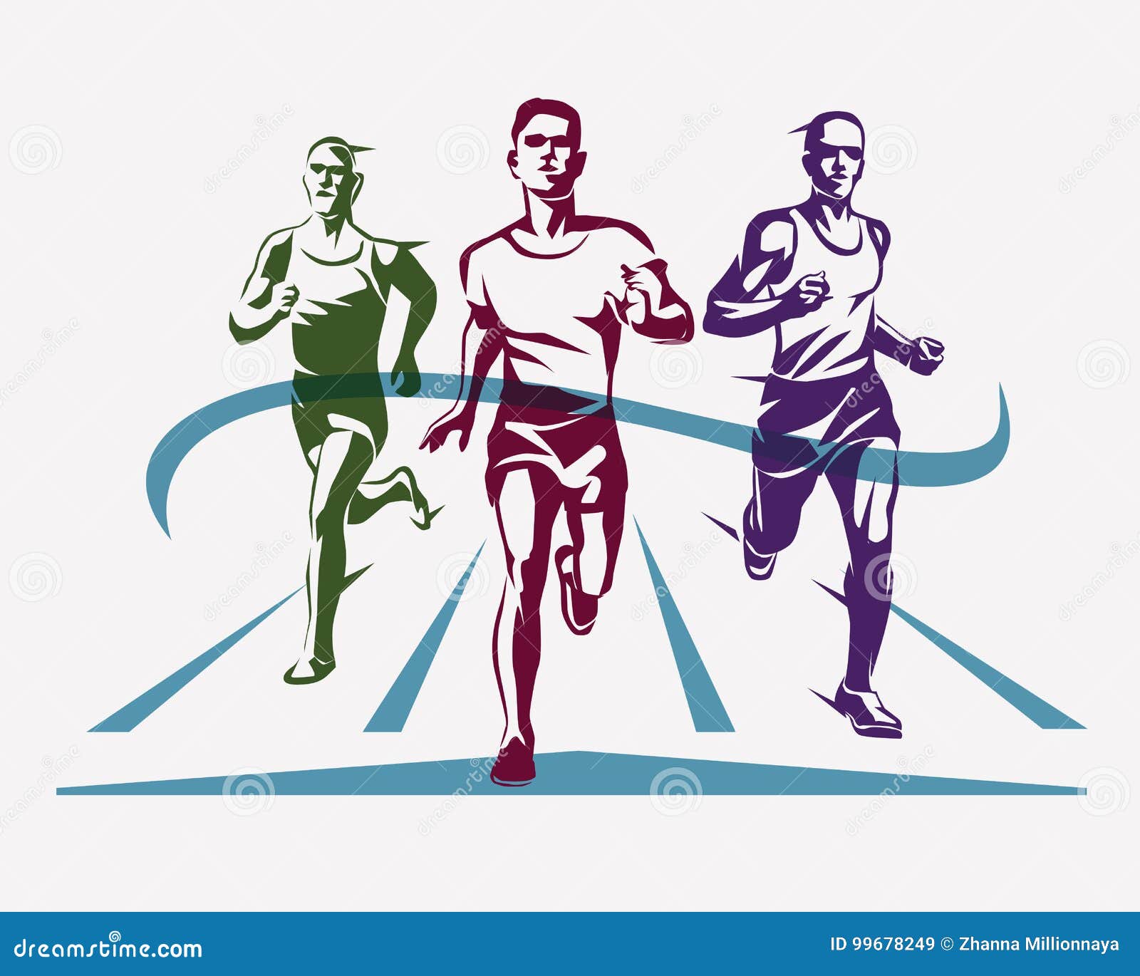 Run man speed athlete sport concept hand Vector Image