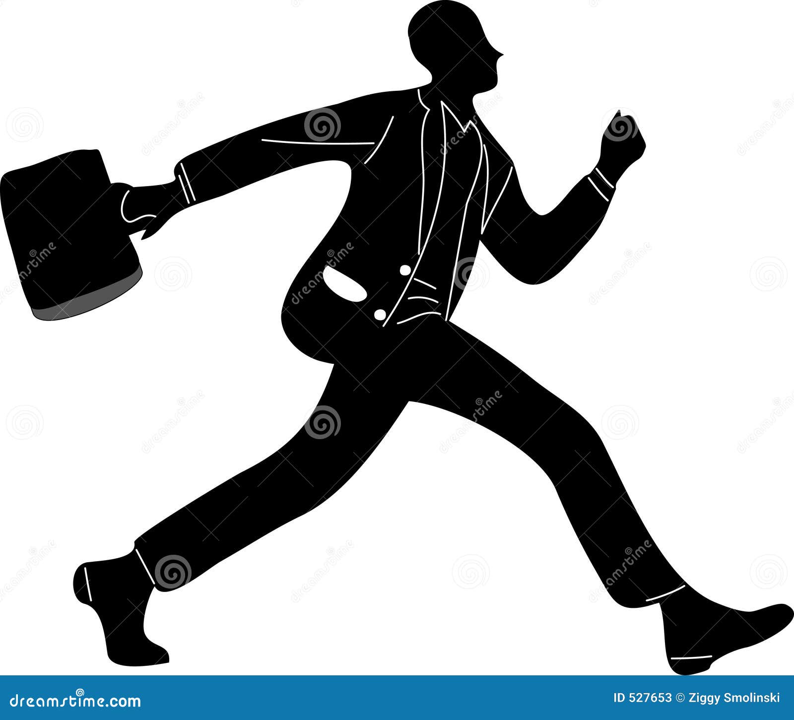 Running business man stock illustration. Illustration of suit - 527653