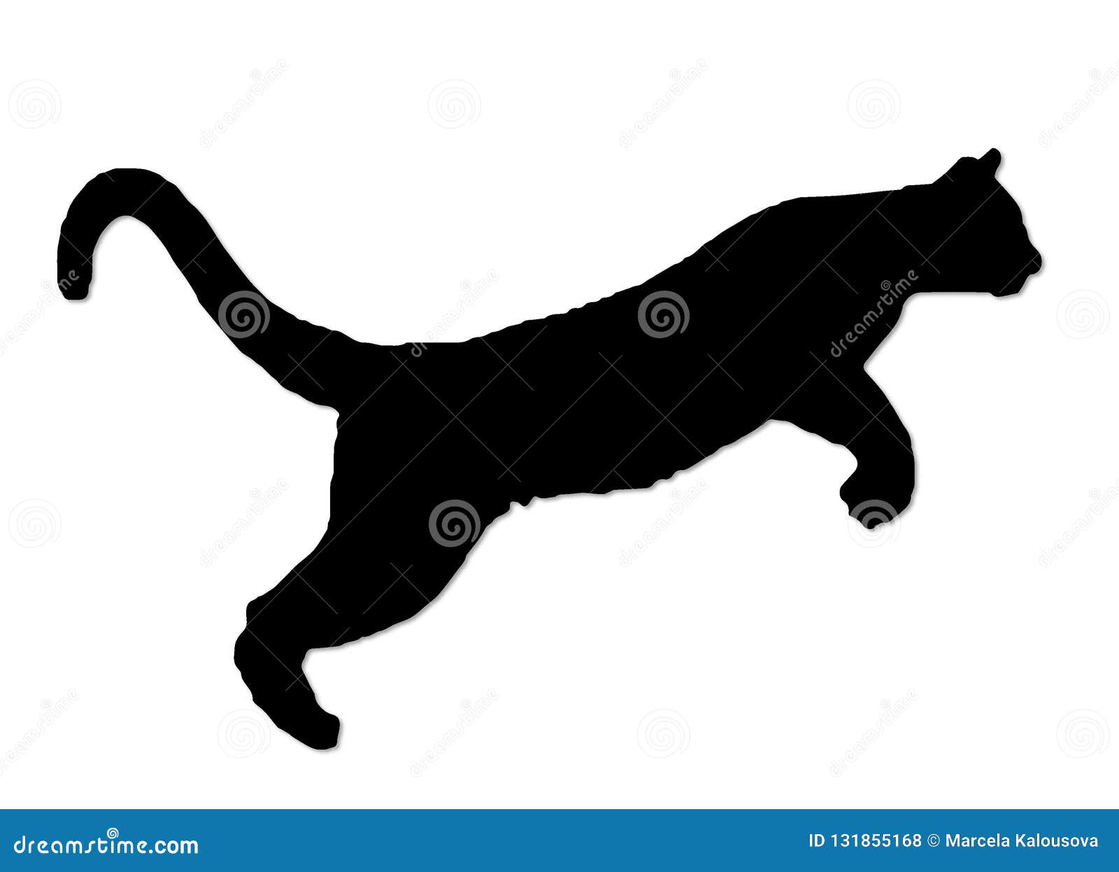 Running Cheetah Silhouette Vector Template Stock Illustration - Illustration of marten ...