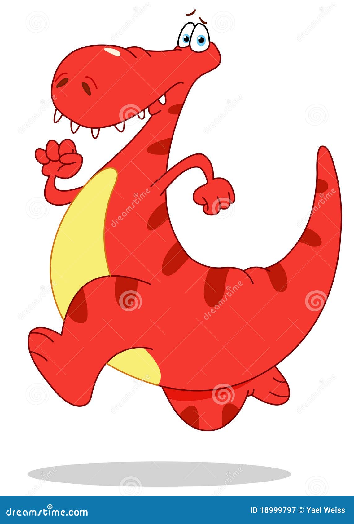 Running dinosaur stock vector. Illustration of humor 18999797
