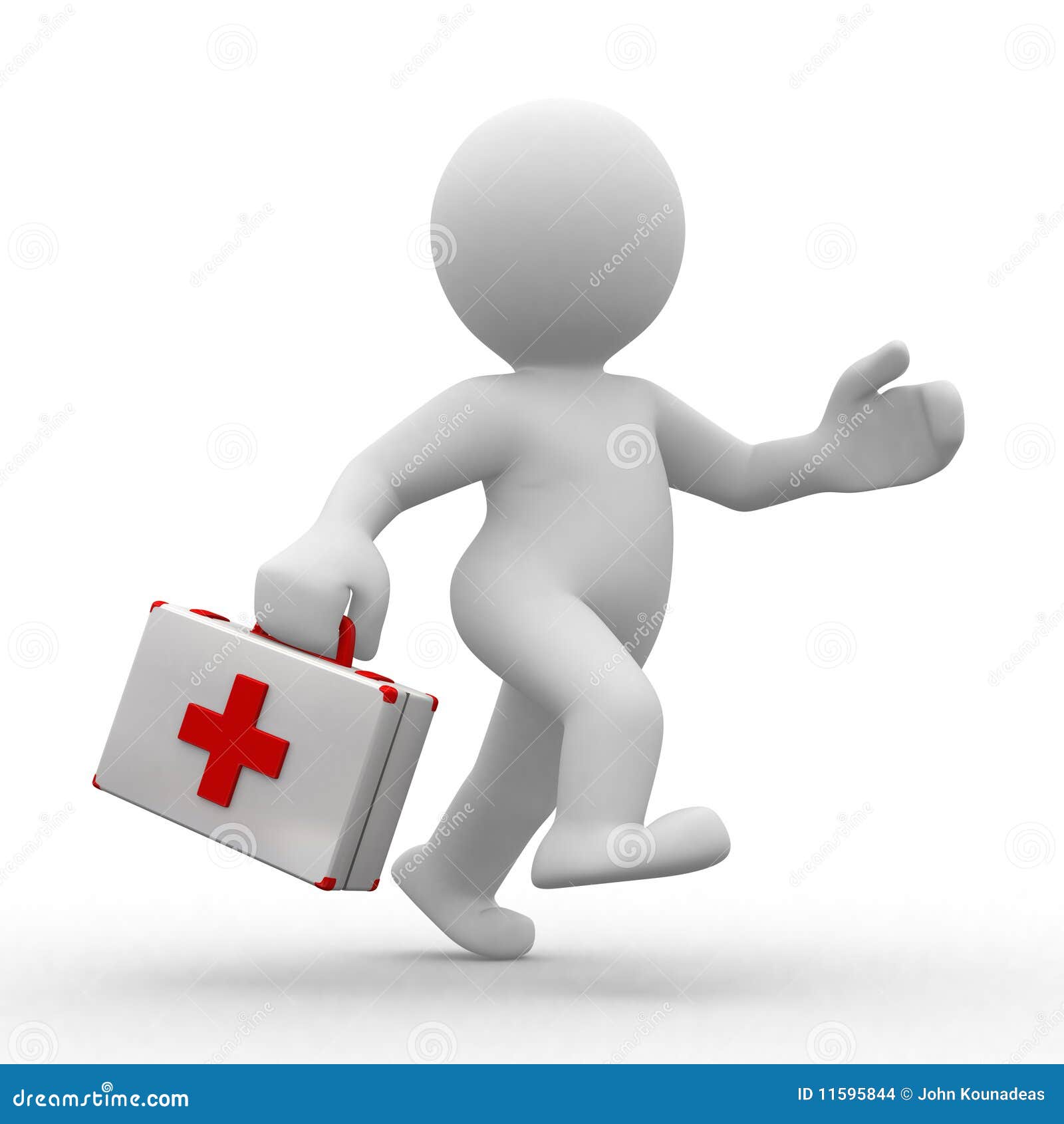 Running doctor stock illustration. Illustration of cute 11595844