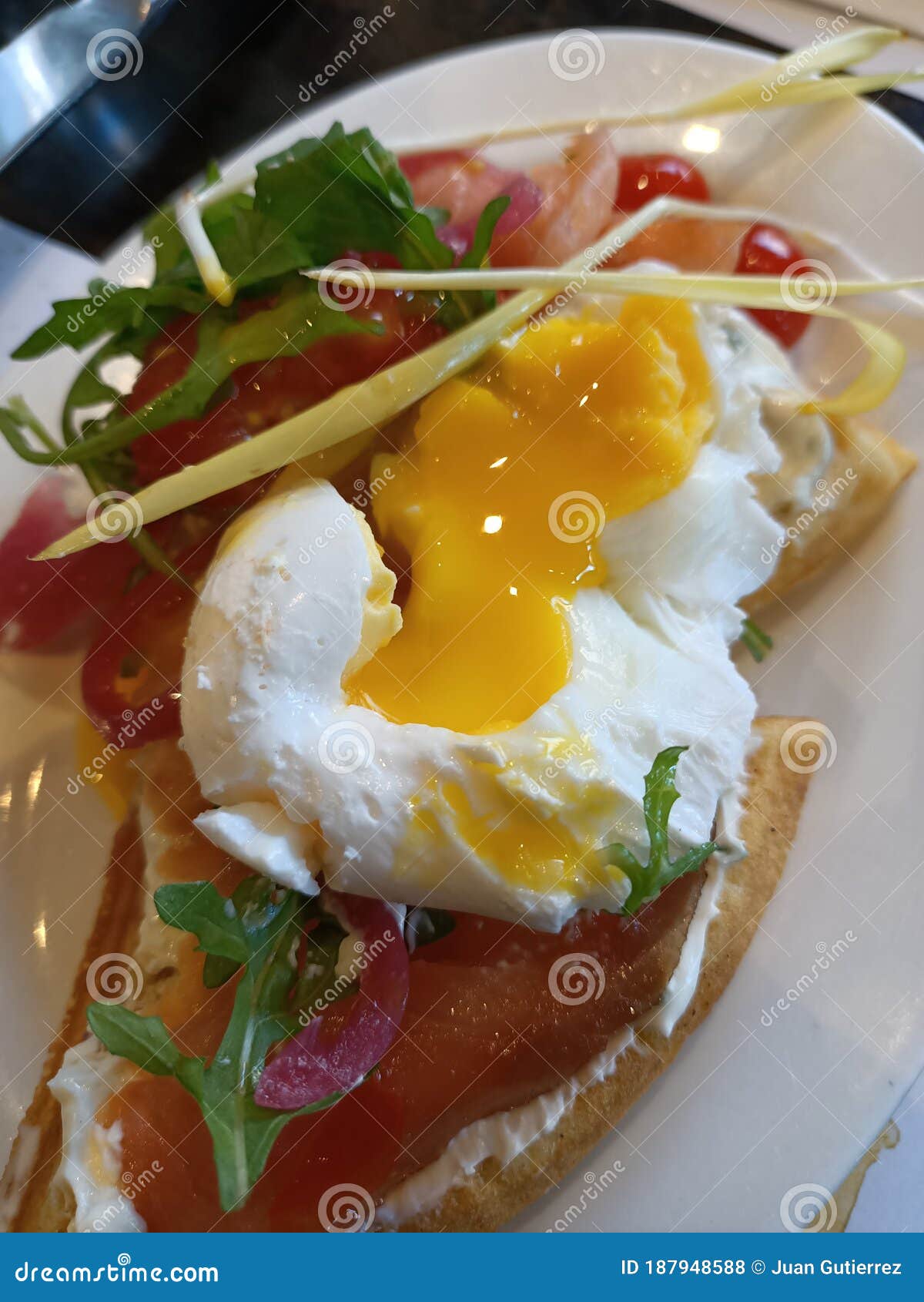 Running Egg for Breakfast in Montreal Stock Photo Image of meat