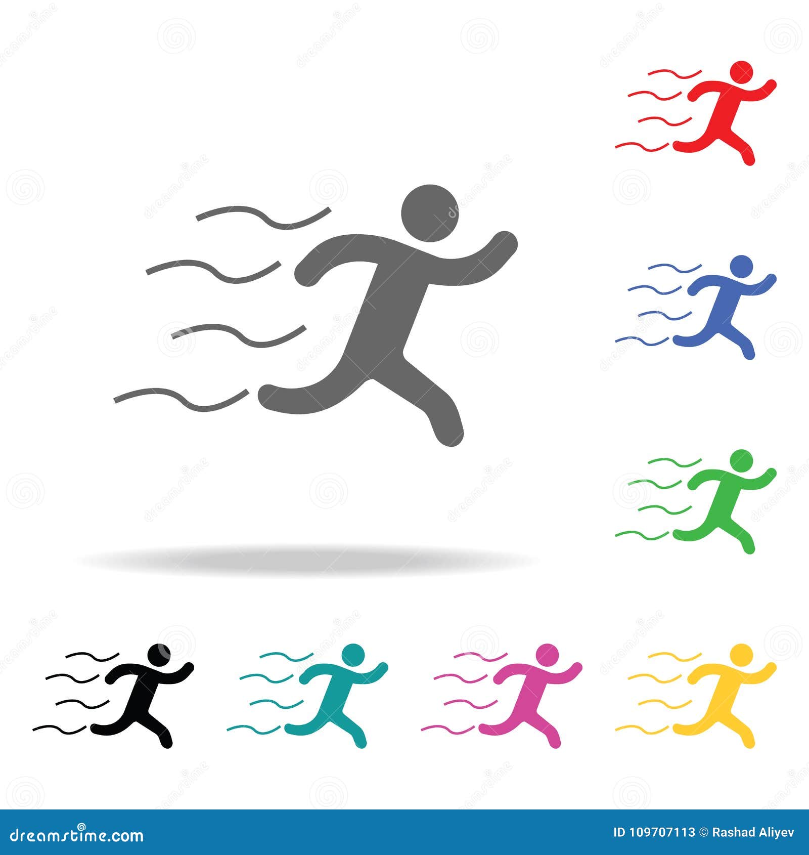 Running. Element of Sport Multi Colored Icon for Mobile Concept and Web  Apps Stock Illustration - Illustration of fast, runningicon: 109707113