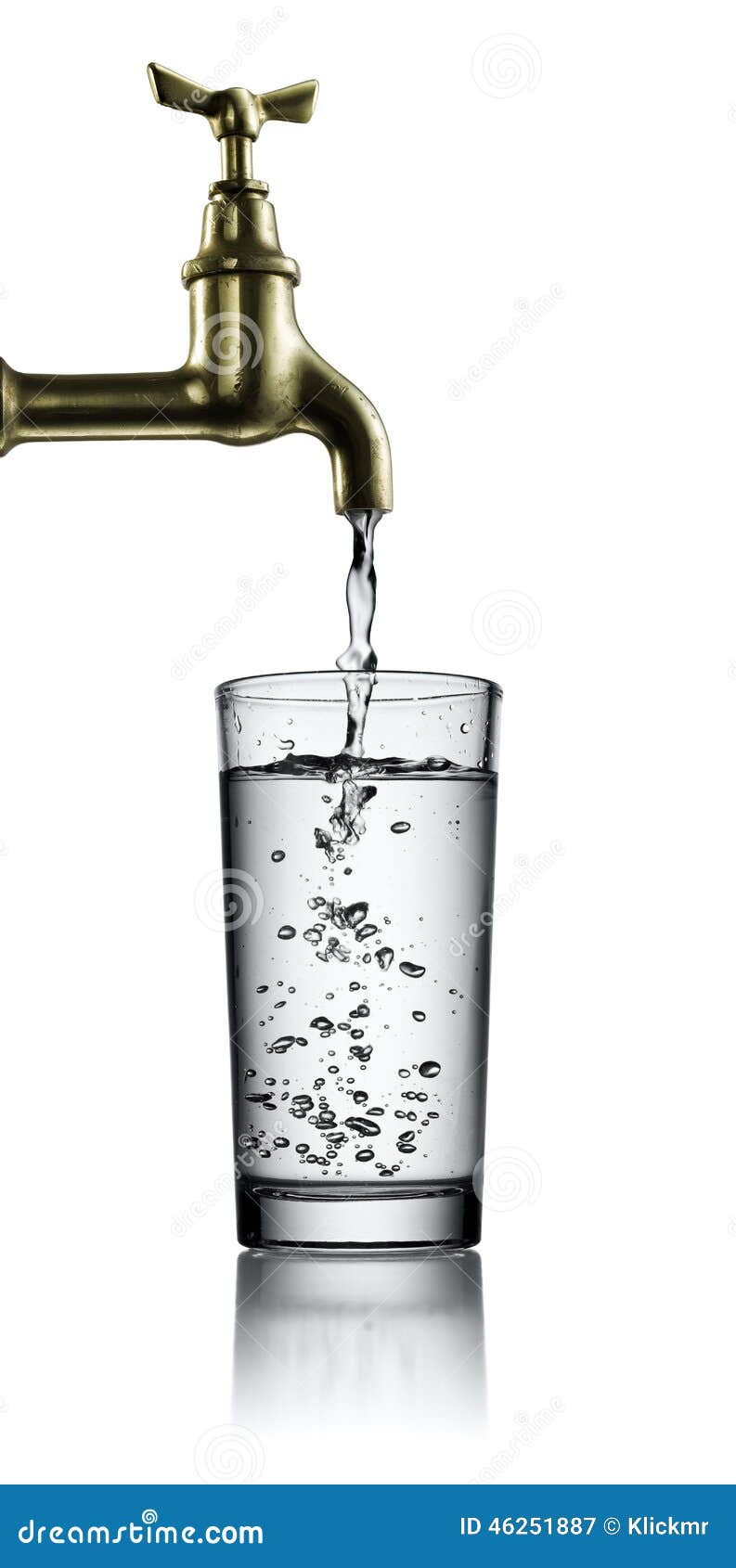 Running Faucet And Glass Of Water Stock Image Image Of Freshness