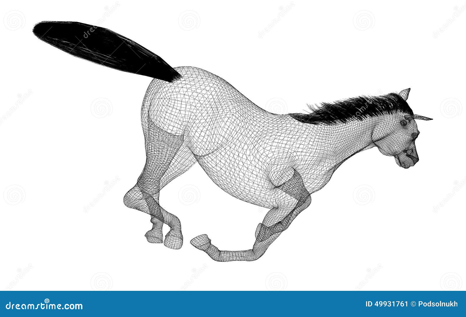 Running Horse stock illustration. Illustration of purebred 49931761
