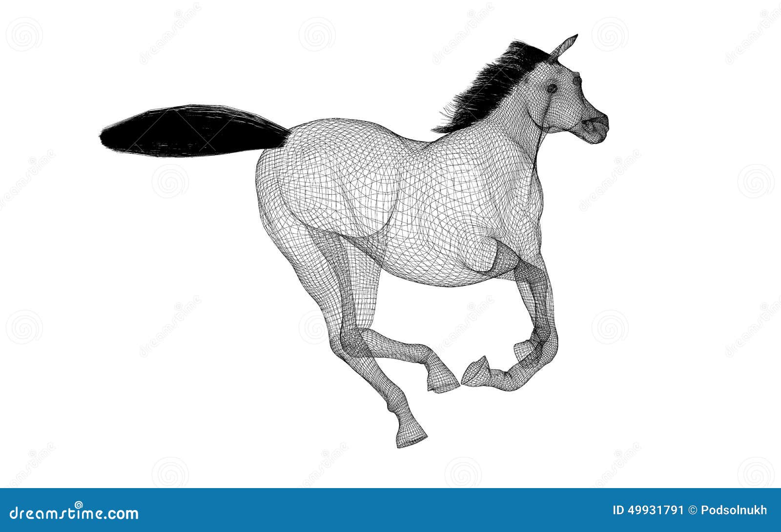 Running Horse stock illustration. Illustration of illustrations 49931791