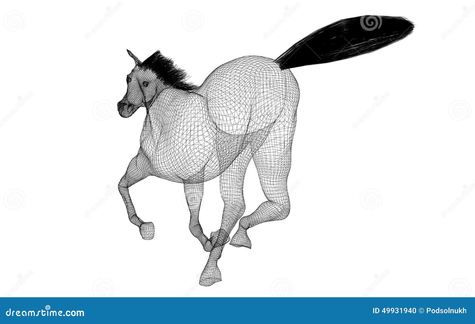 Running Horse stock illustration. Illustration of mare 49931940