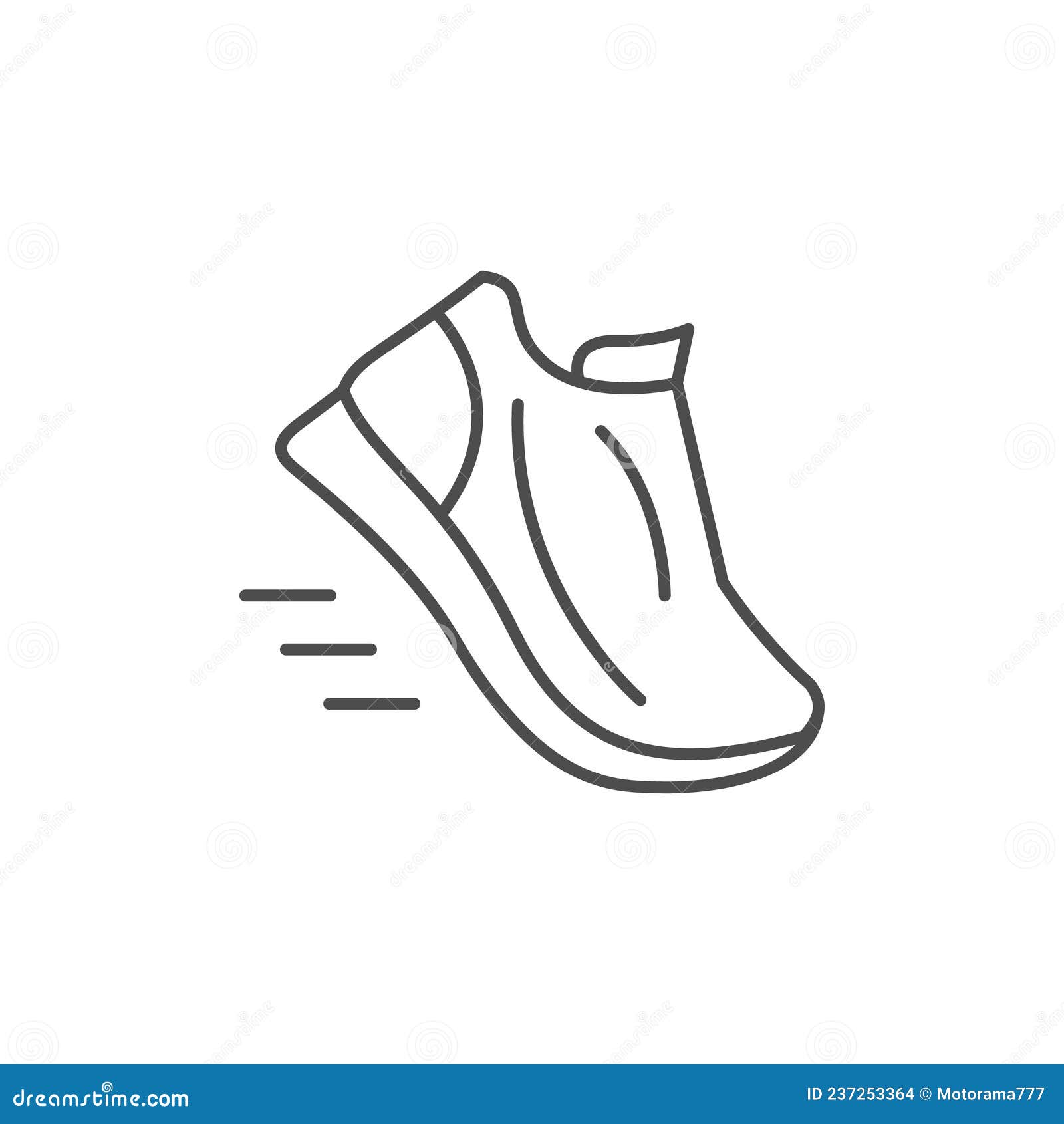 Running Line Icon or Sneaker Symbol Stock Vector - Illustration of ...