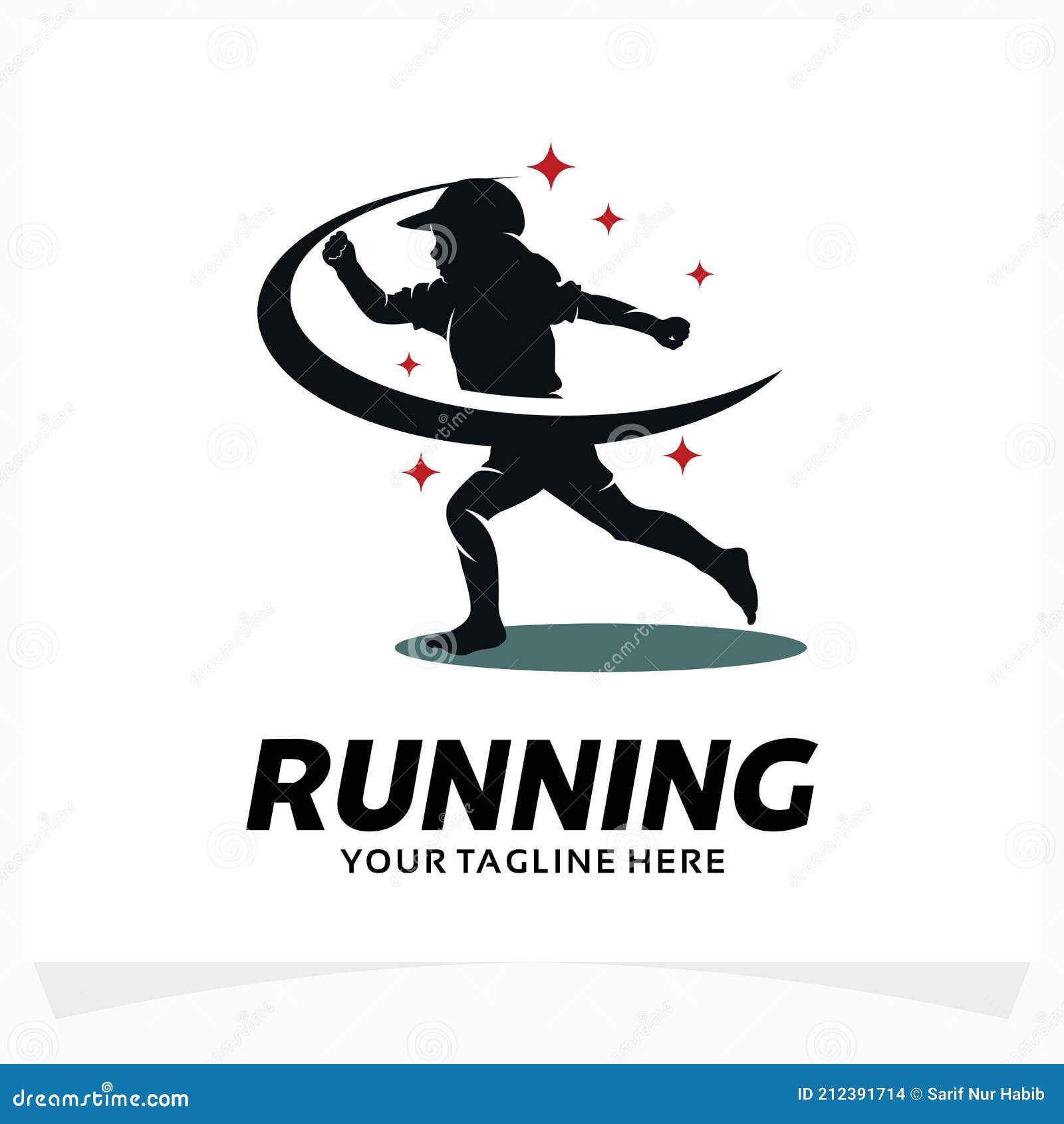 Running Logo Design Template Stock Vector Illustration of colours
